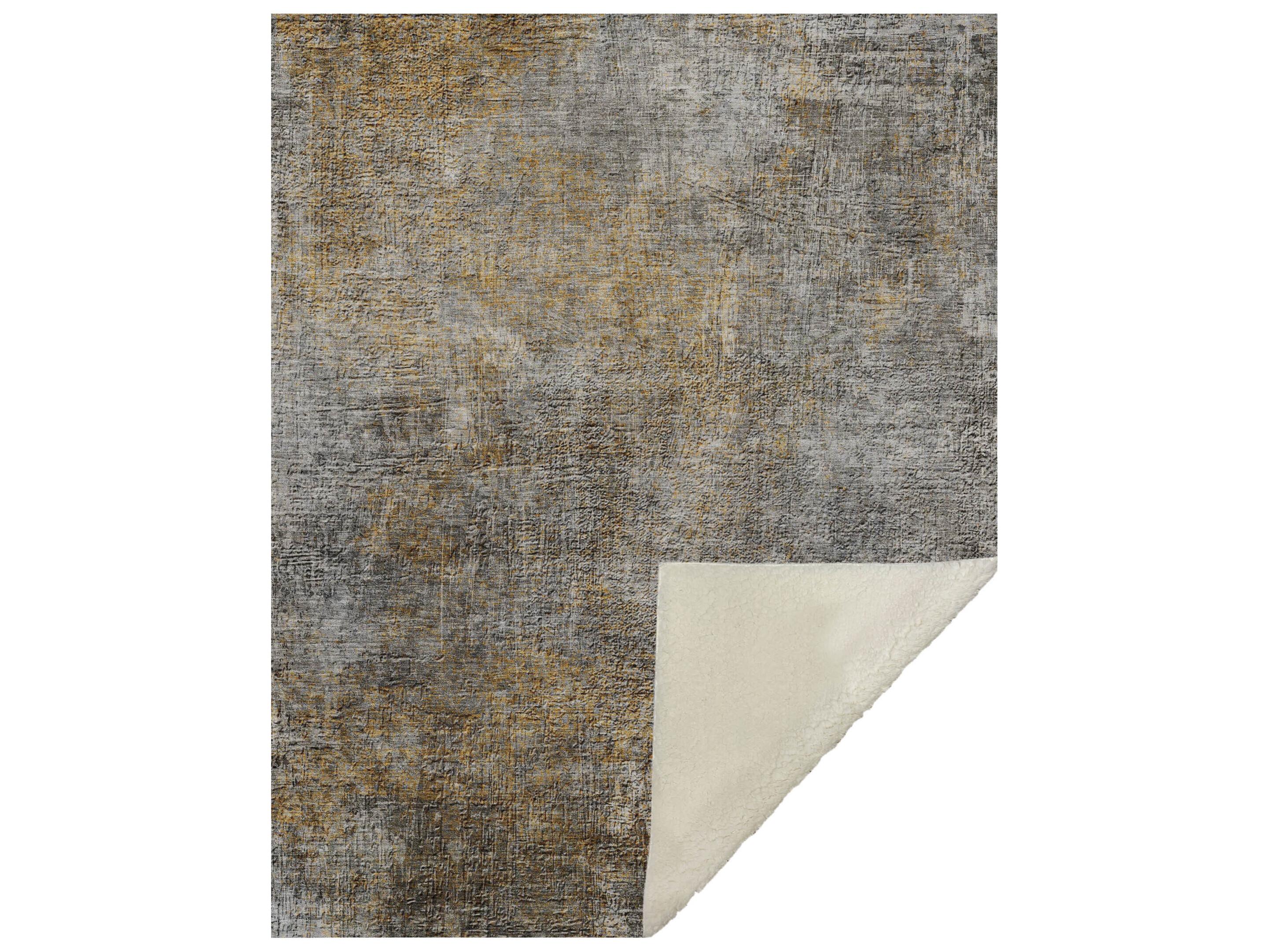 Dalyn Sherpa Gray Polyester Throw