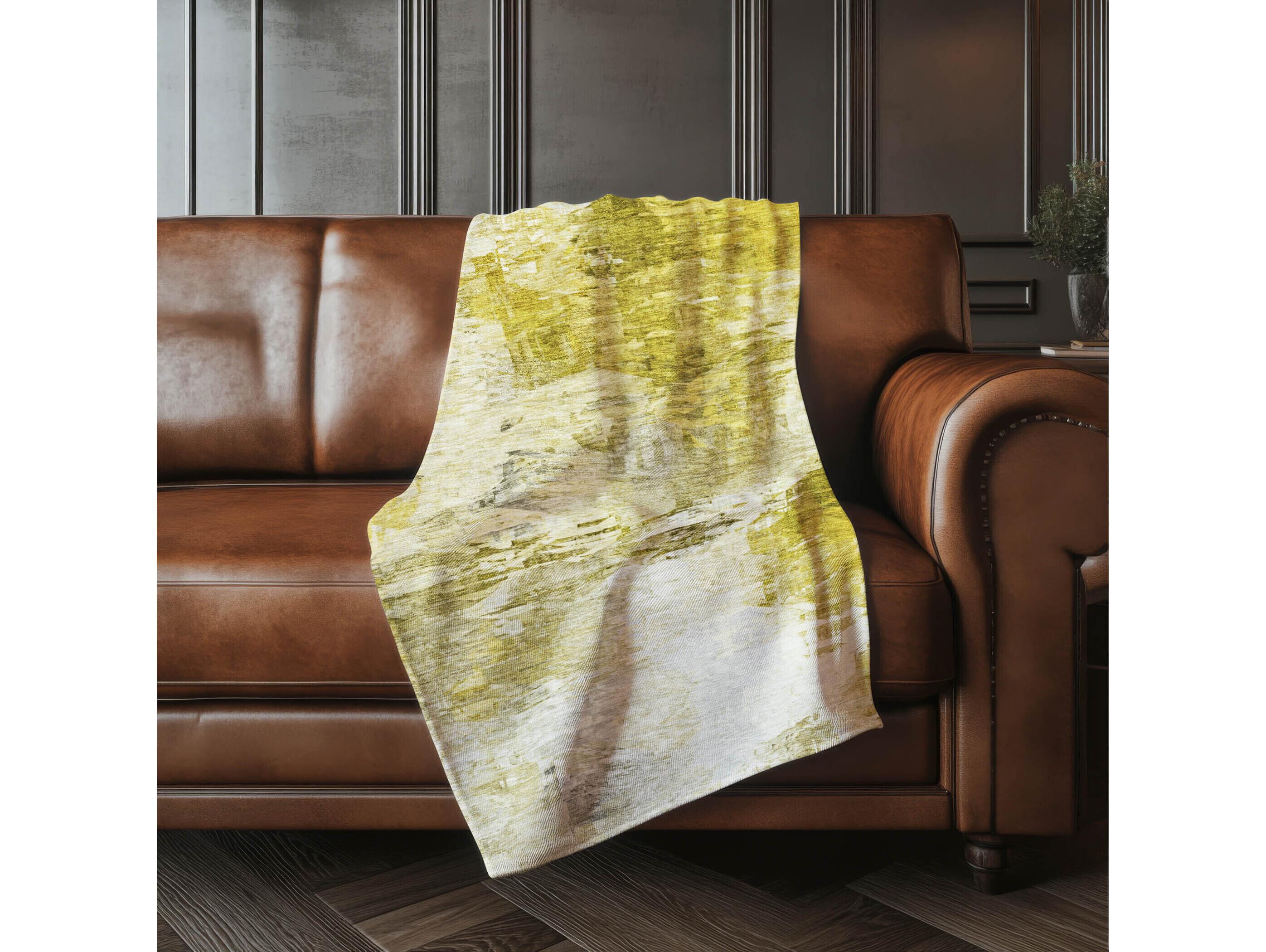 Dalyn Sherpa Gold Polyester Throw