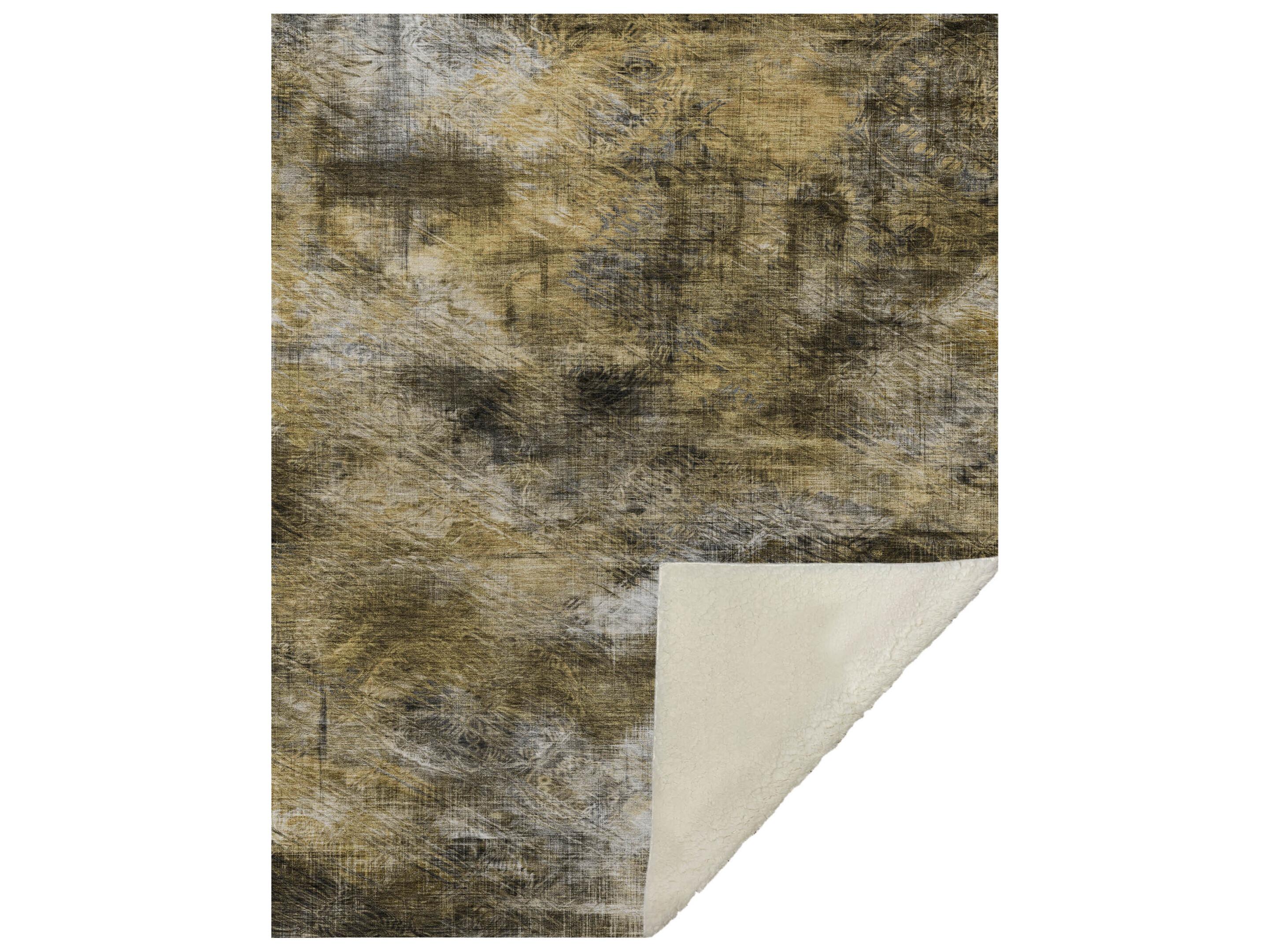 Dalyn Sherpa Brown Polyester Throw