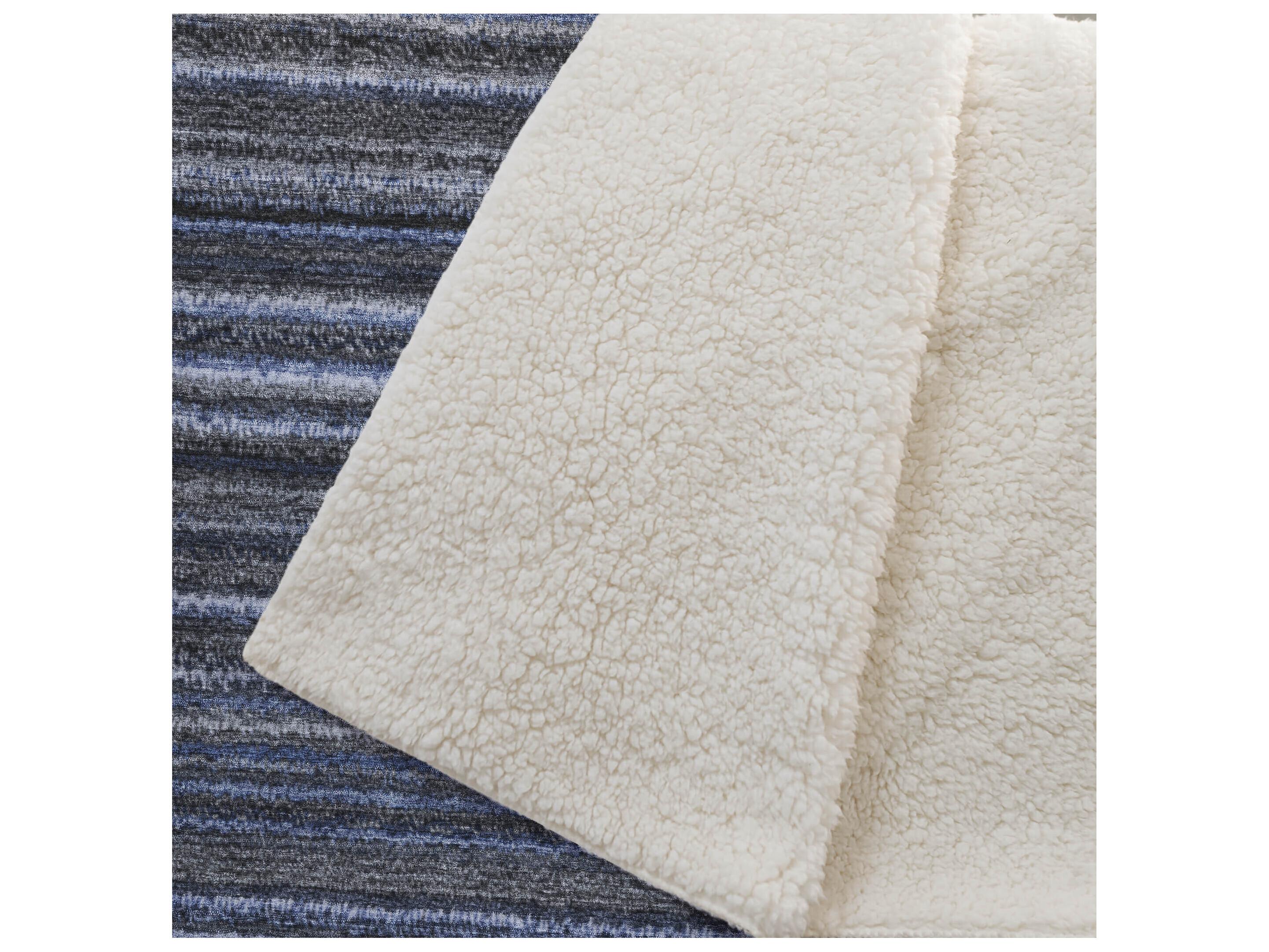 Dalyn Sherpa Blue Polyester Throw