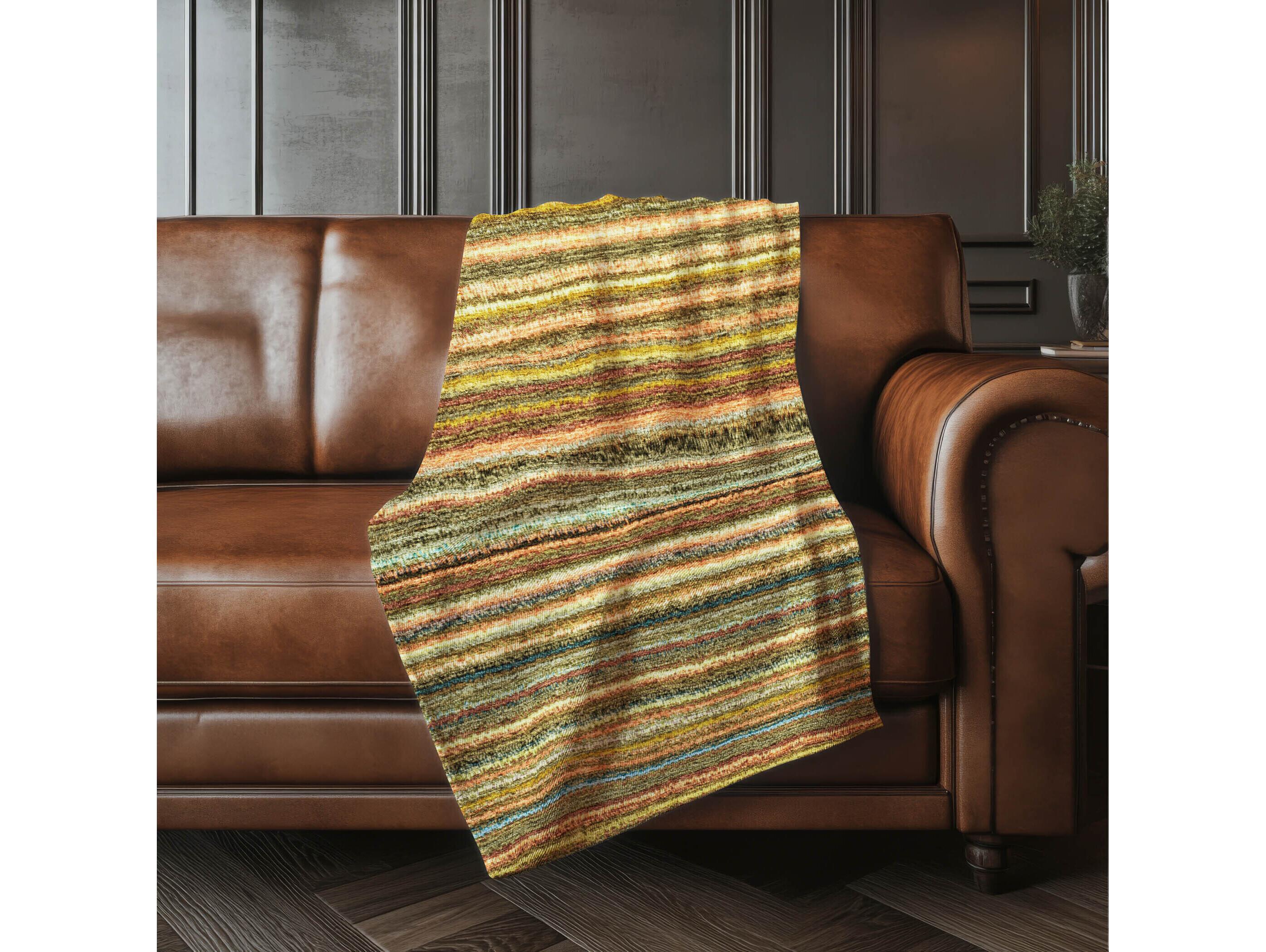 Dalyn Sherpa Orange Polyester Throw