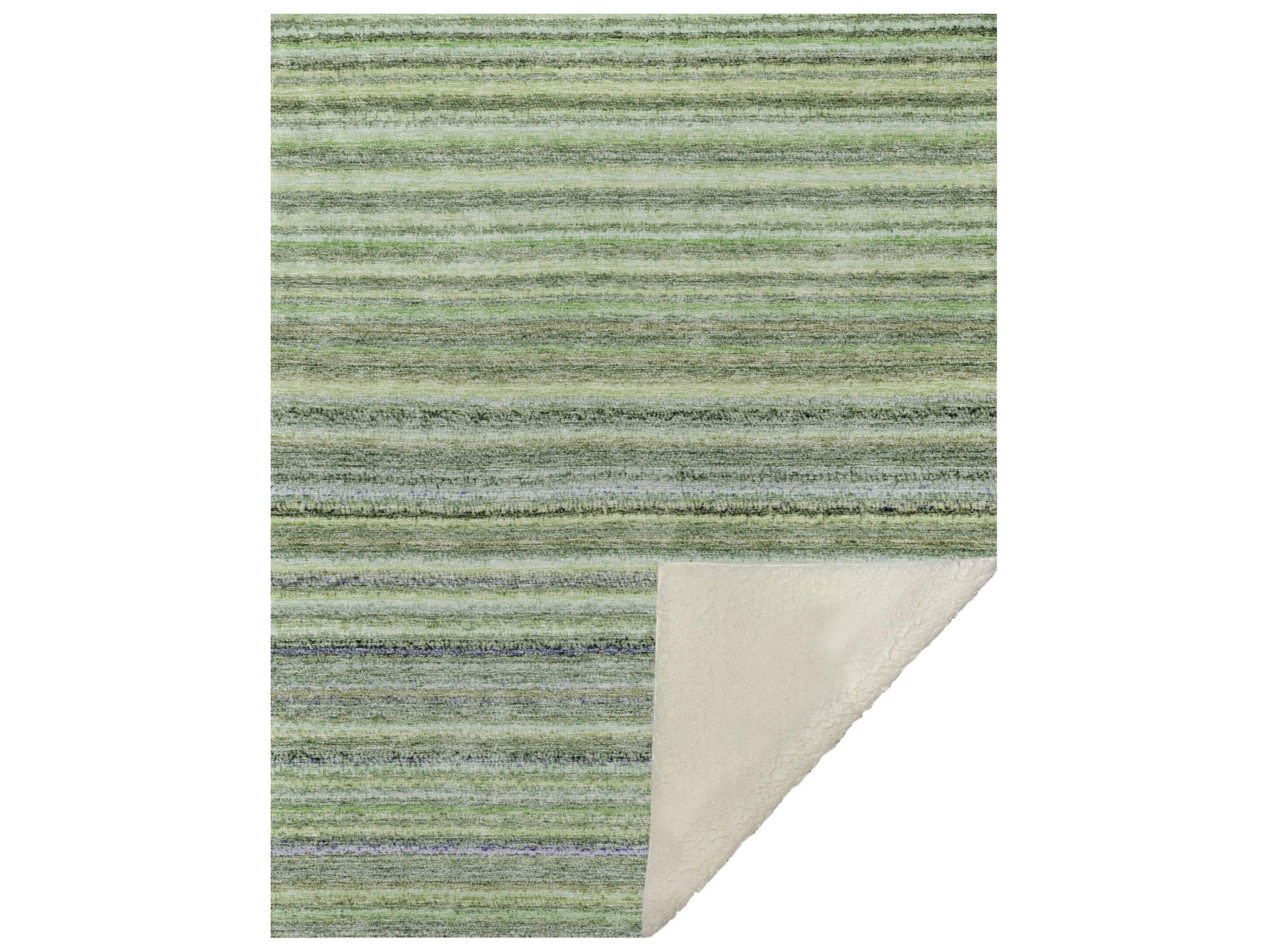 Dalyn Sherpa Green Polyester Throw