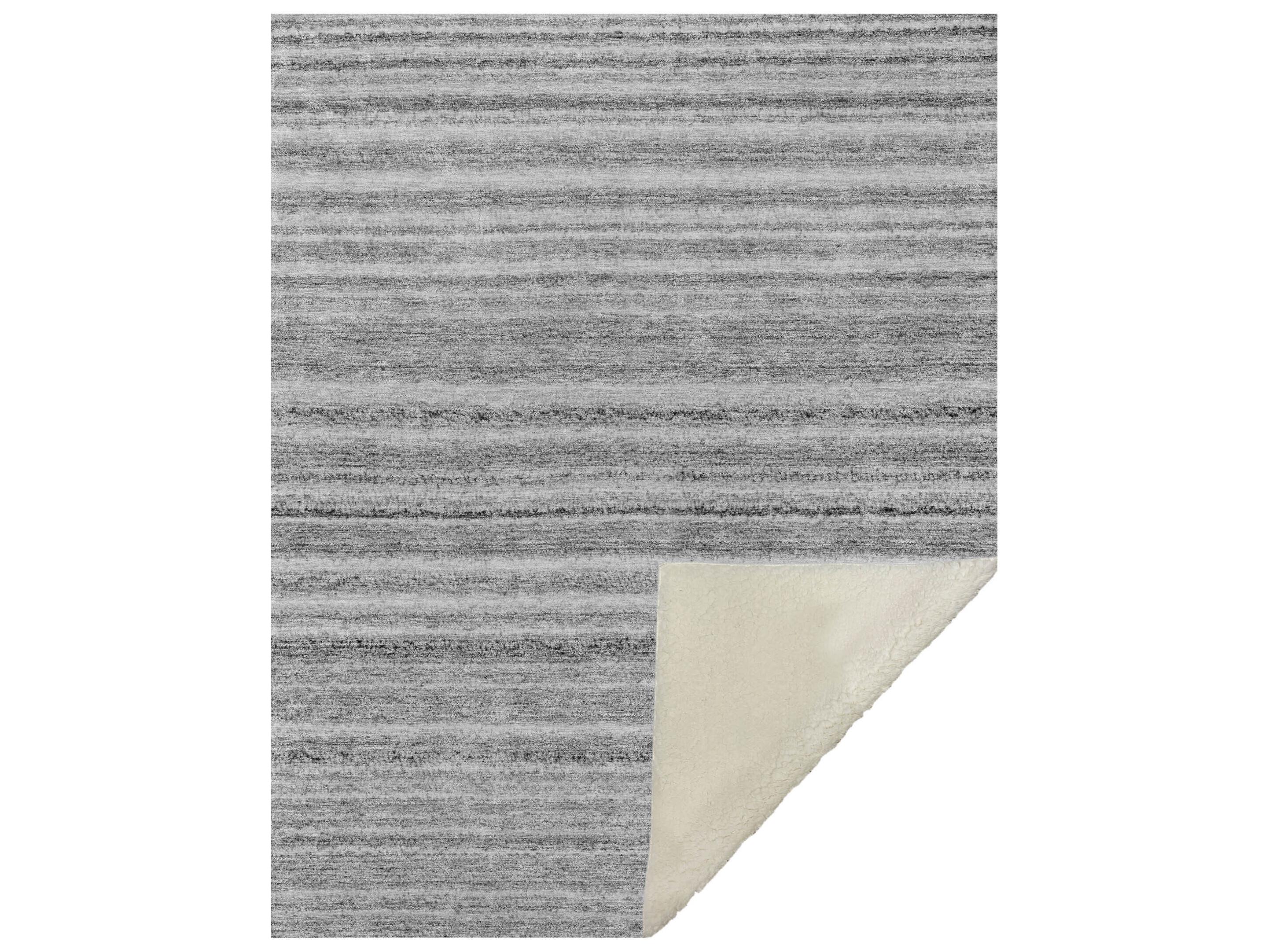 Dalyn Sherpa Gray Polyester Throw