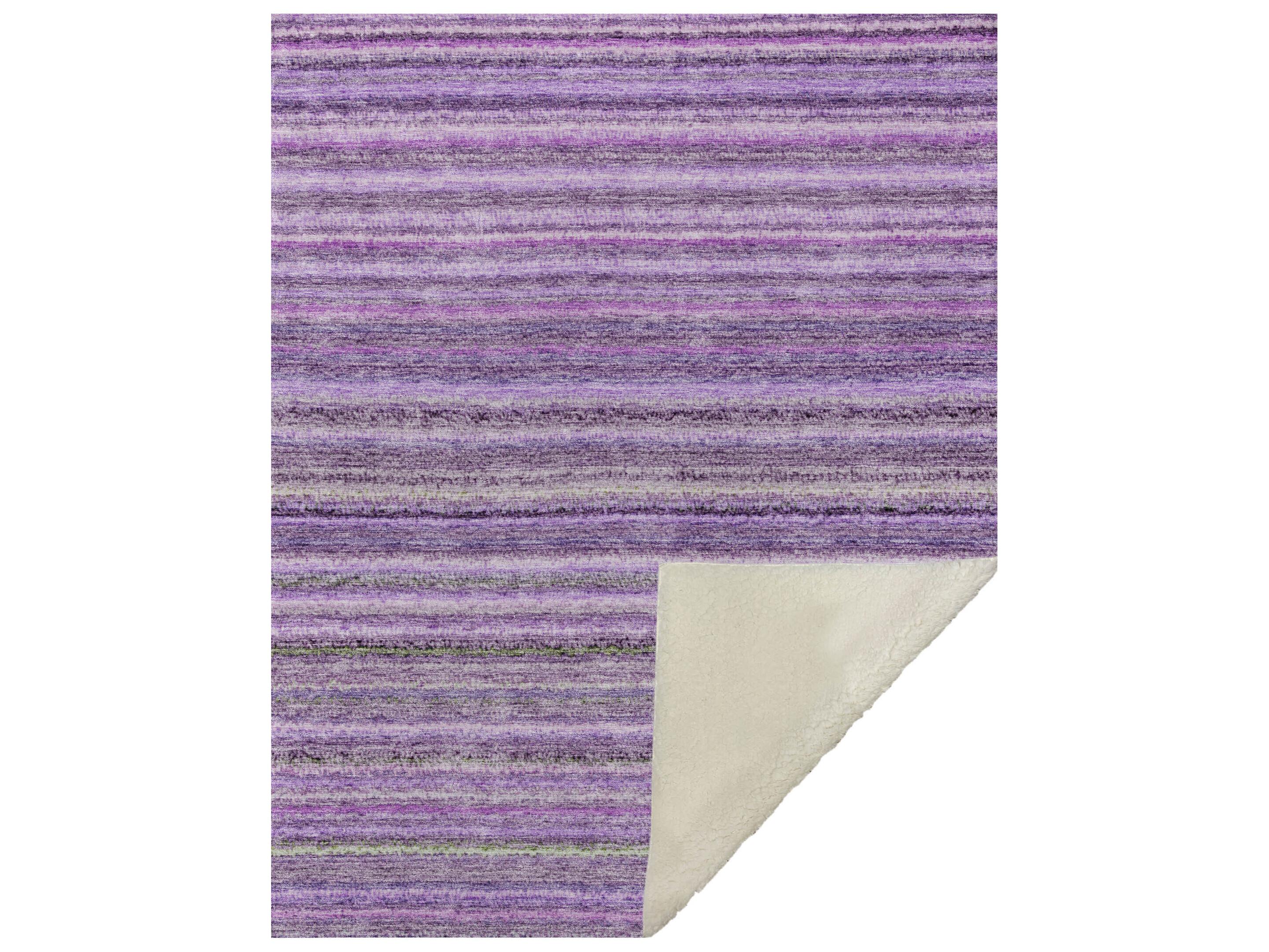 Dalyn Sherpa Purple Polyester Throw