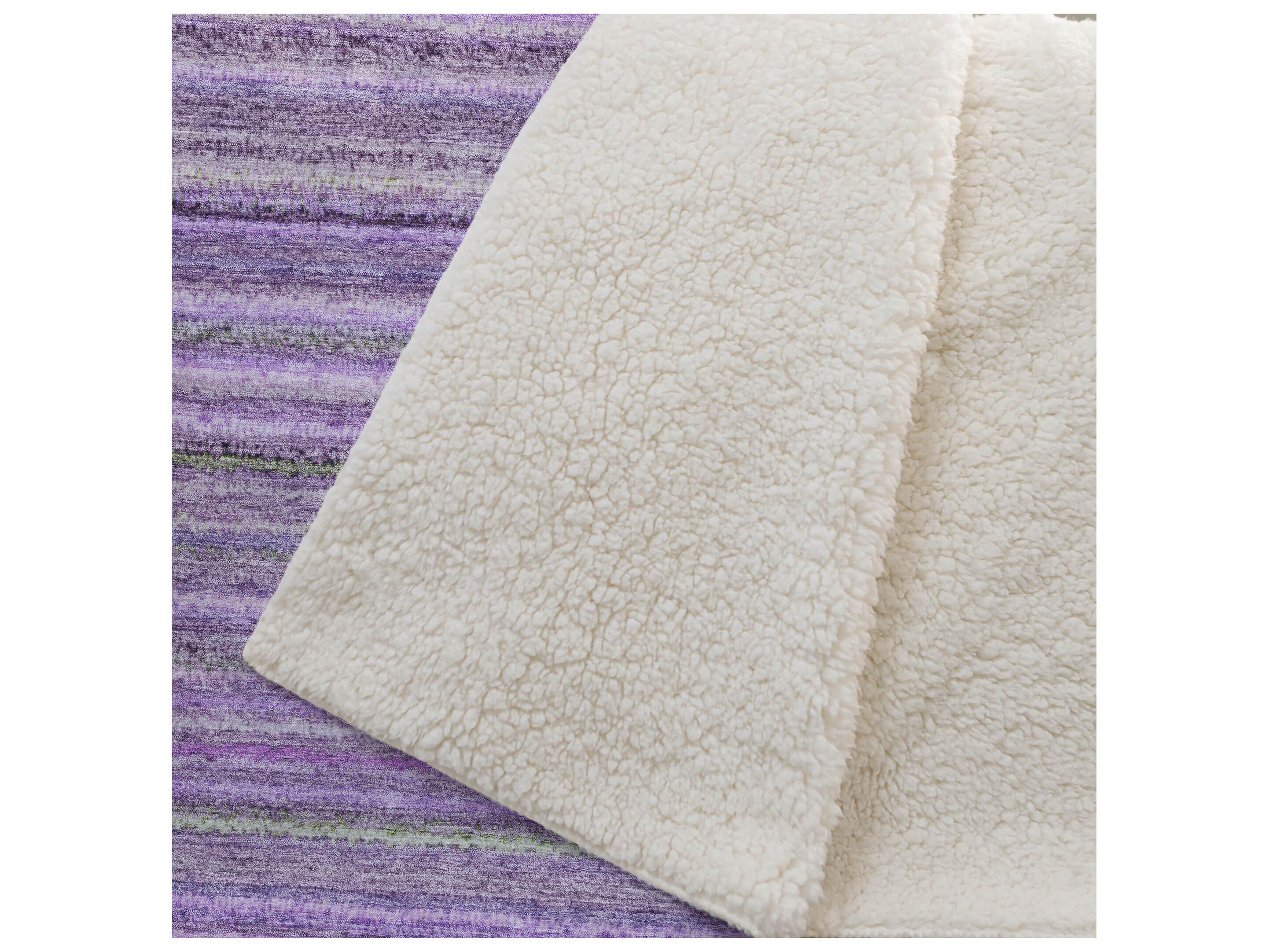 Dalyn Sherpa Purple Polyester Throw