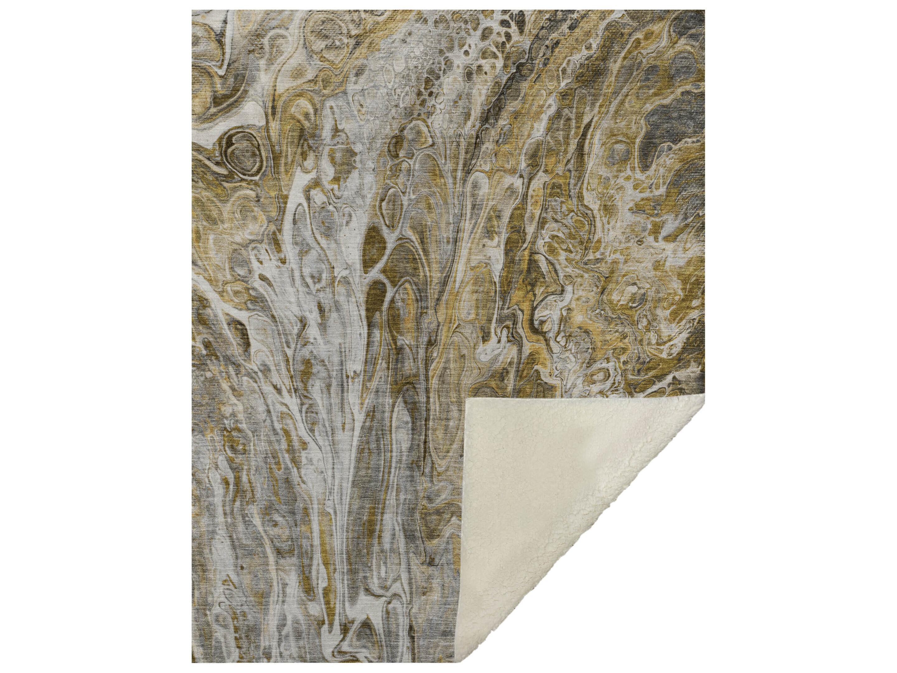 Dalyn Sherpa Brown Polyester Throw