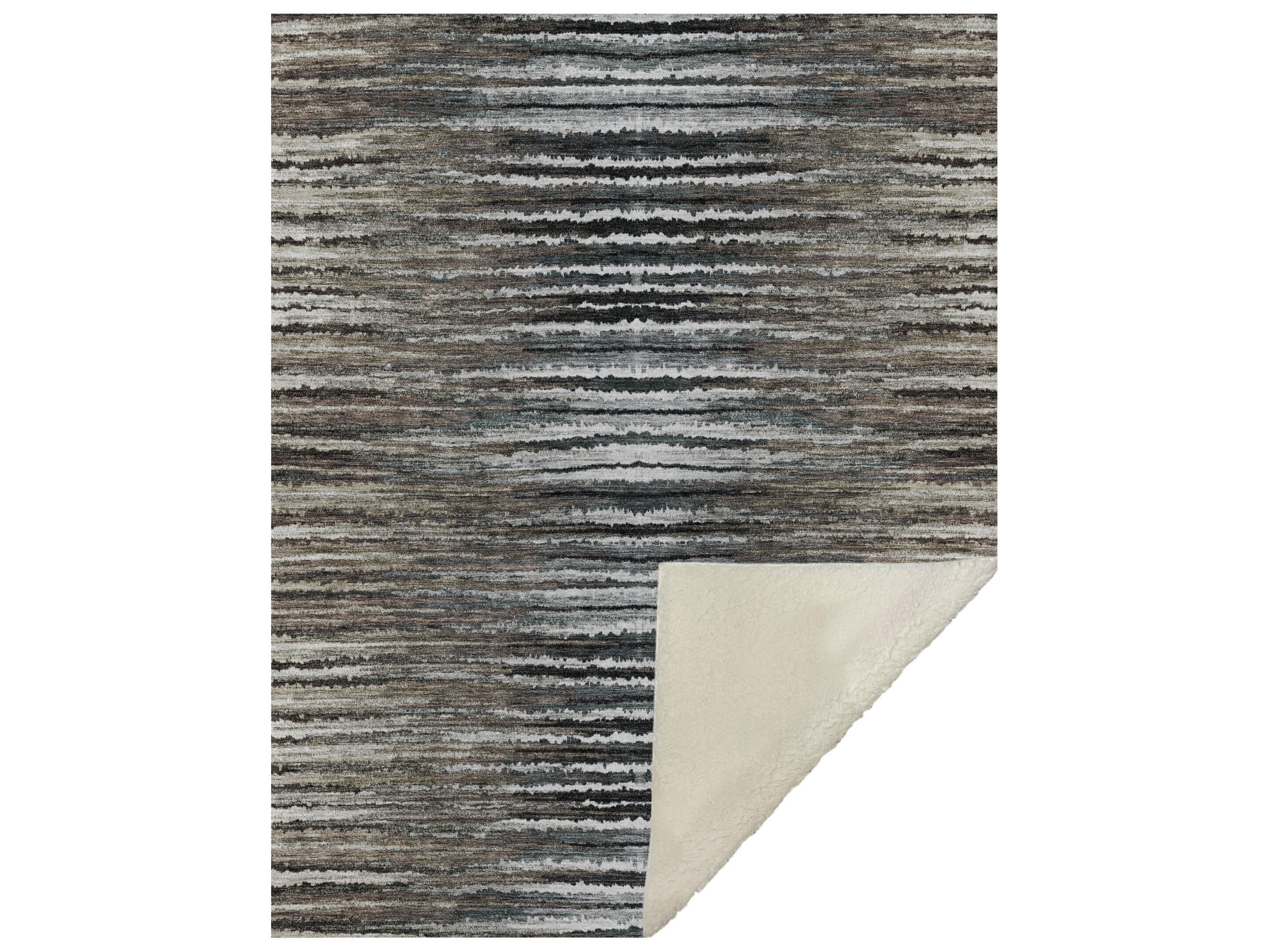 Dalyn Sherpa Brown Polyester Throw