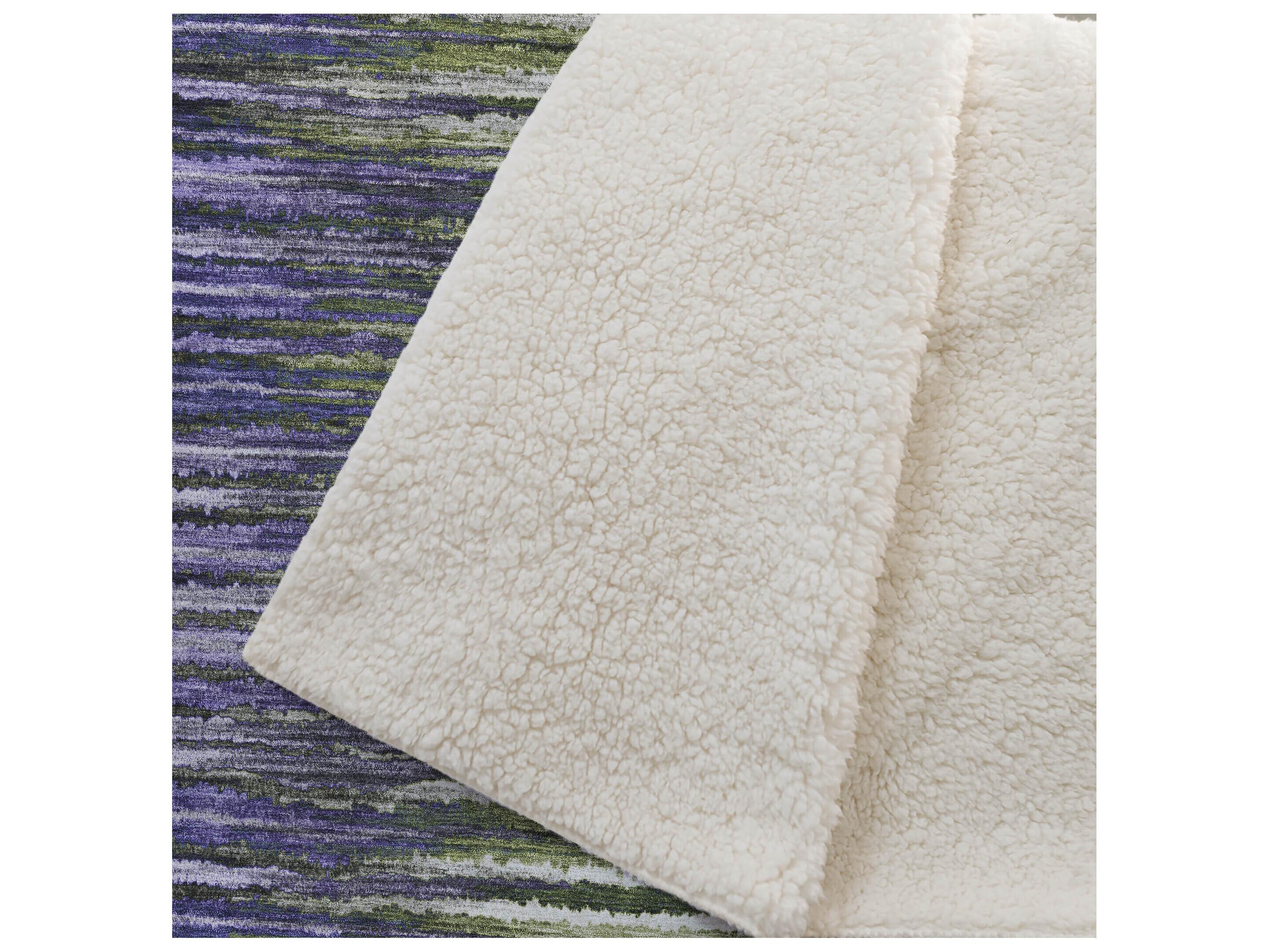 Dalyn Sherpa Purple Polyester Throw