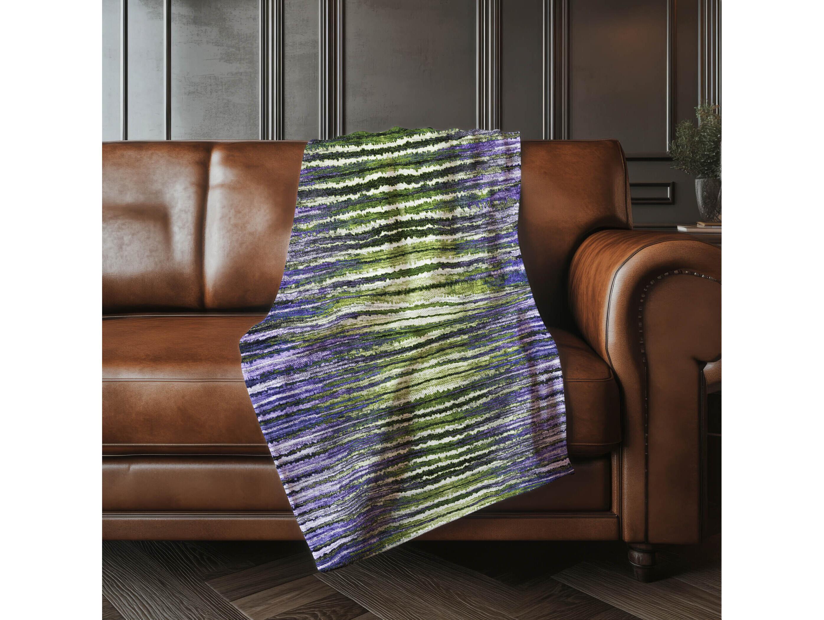 Dalyn Sherpa Purple Polyester Throw