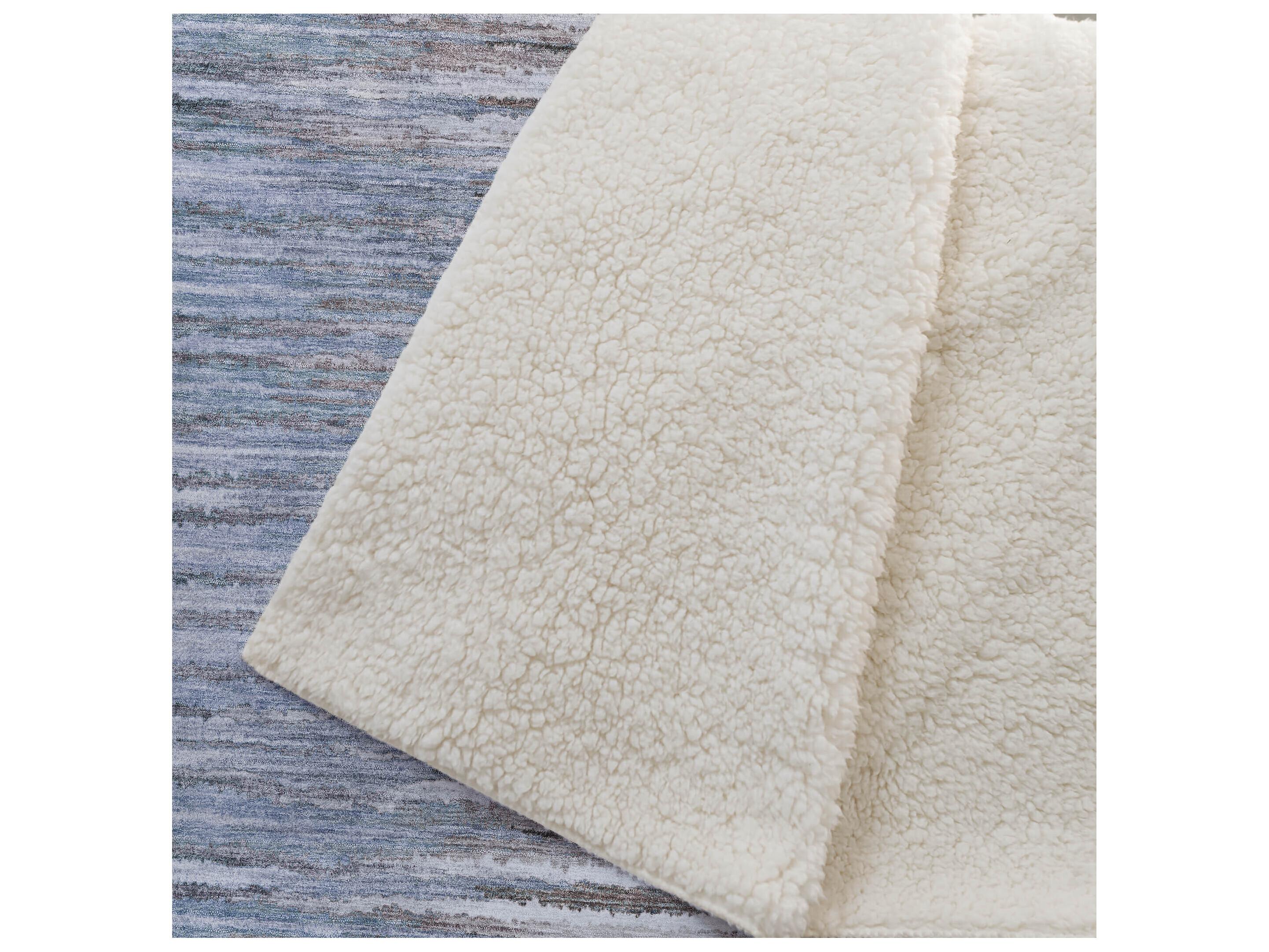 Dalyn Sherpa Blue Polyester Throw