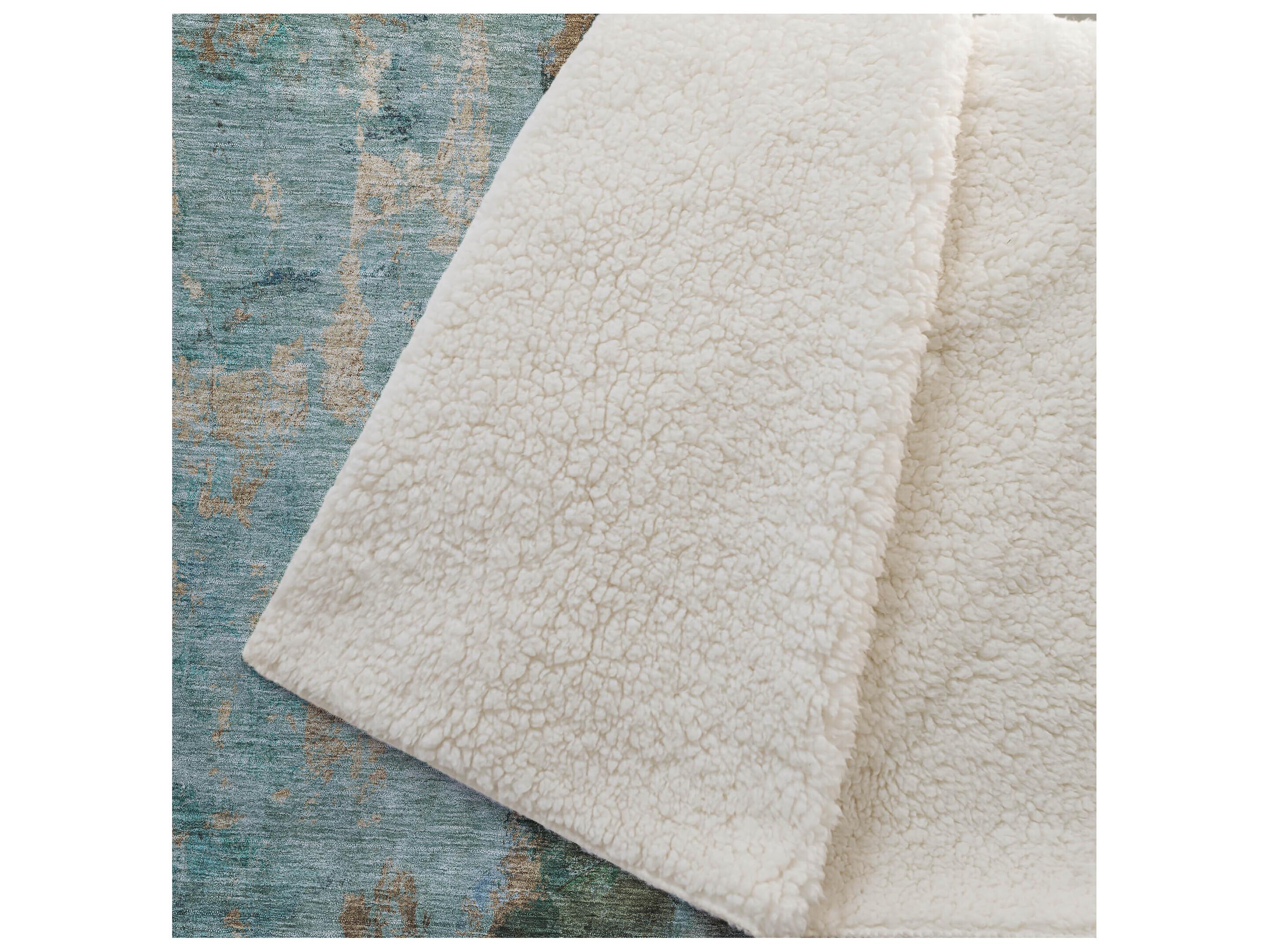 Dalyn Sherpa Blue Polyester Throw