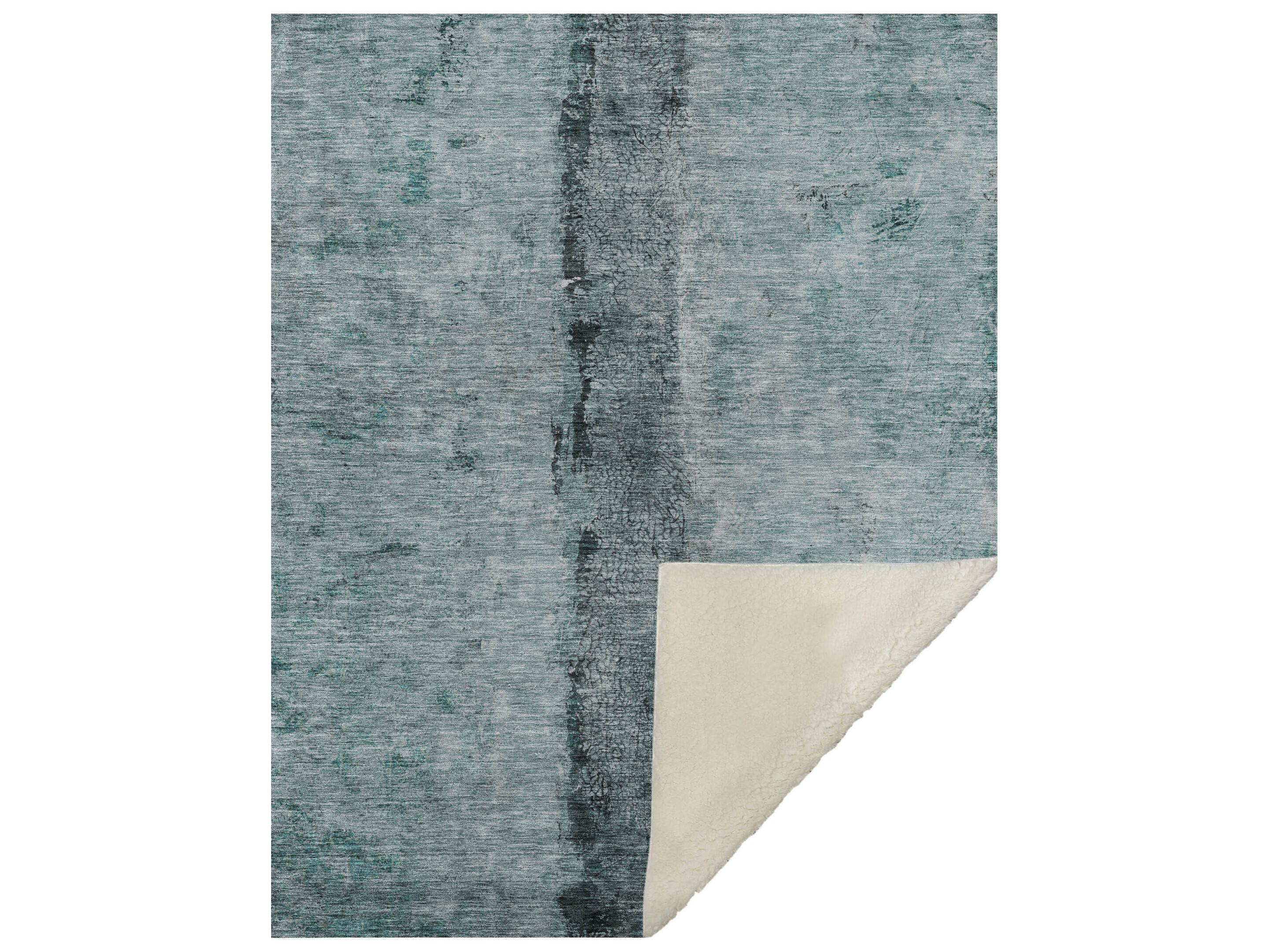 Dalyn Sherpa Teal Polyester Throw