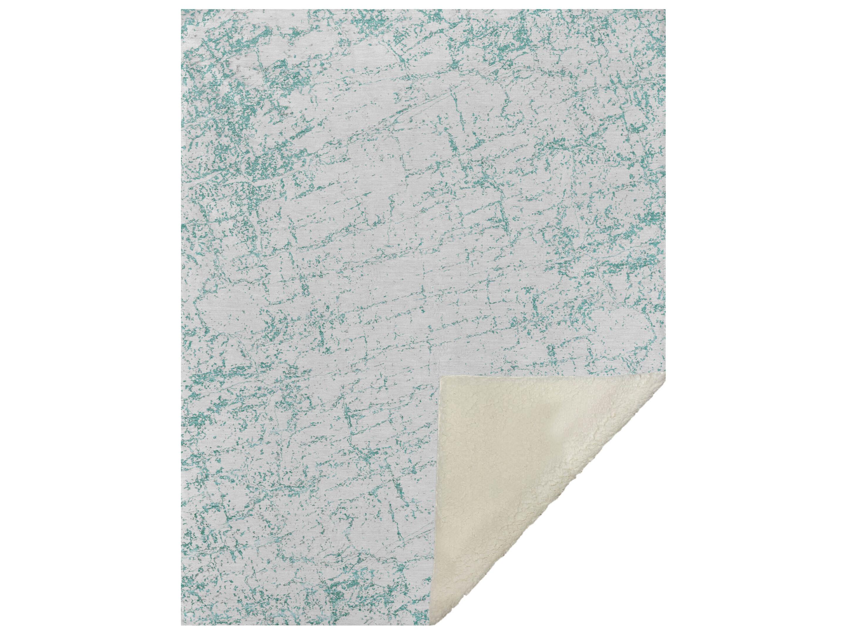 Dalyn Sherpa Teal Polyester Throw