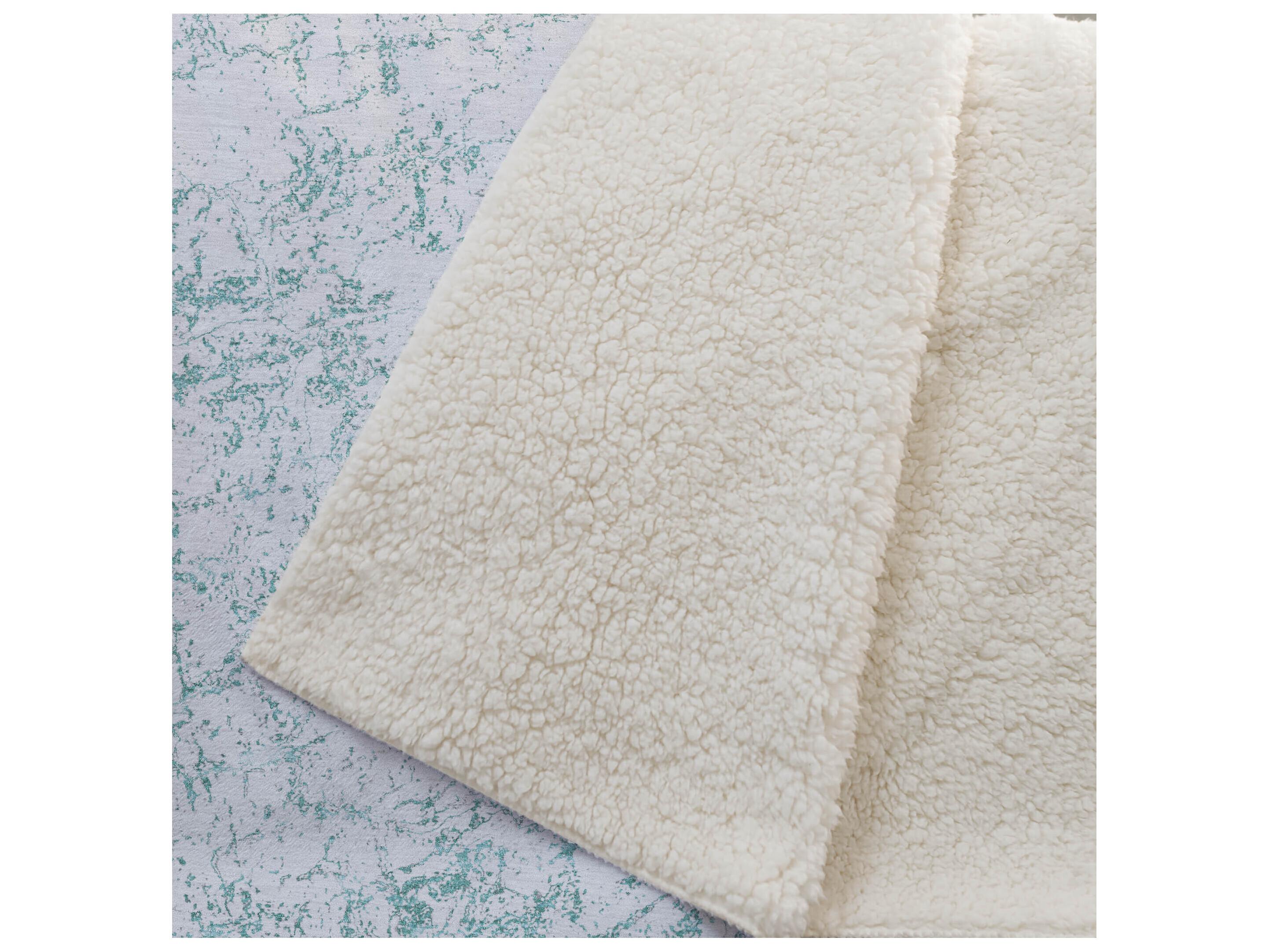 Dalyn Sherpa Teal Polyester Throw