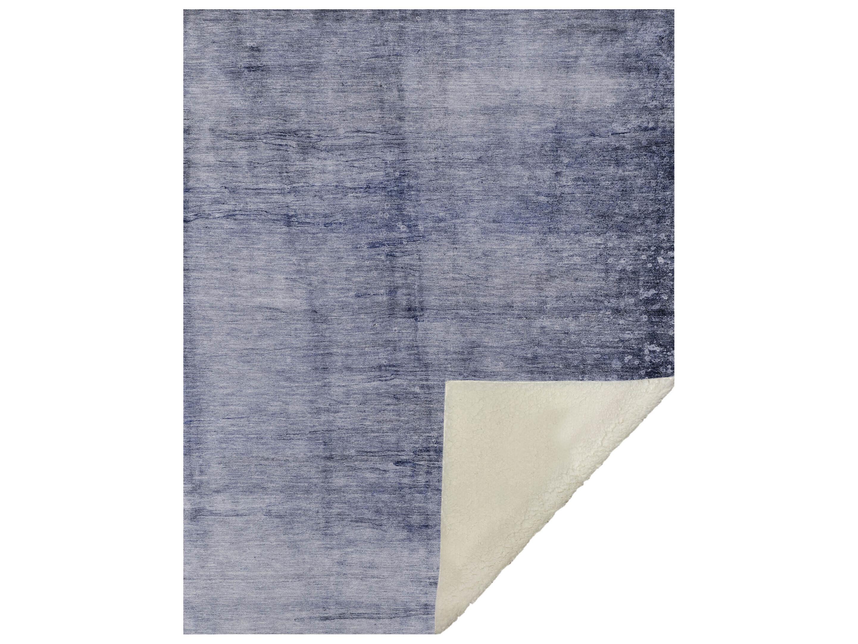 Dalyn Sherpa Blue Polyester Throw