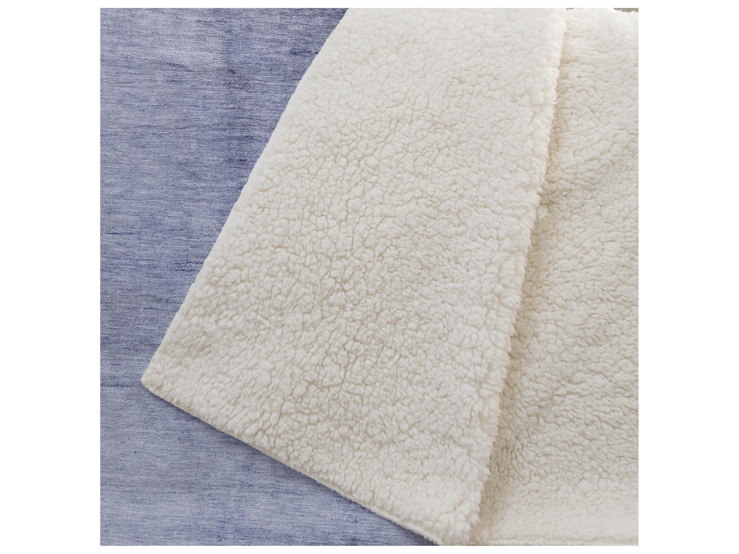 Dalyn Sherpa Blue Polyester Throw