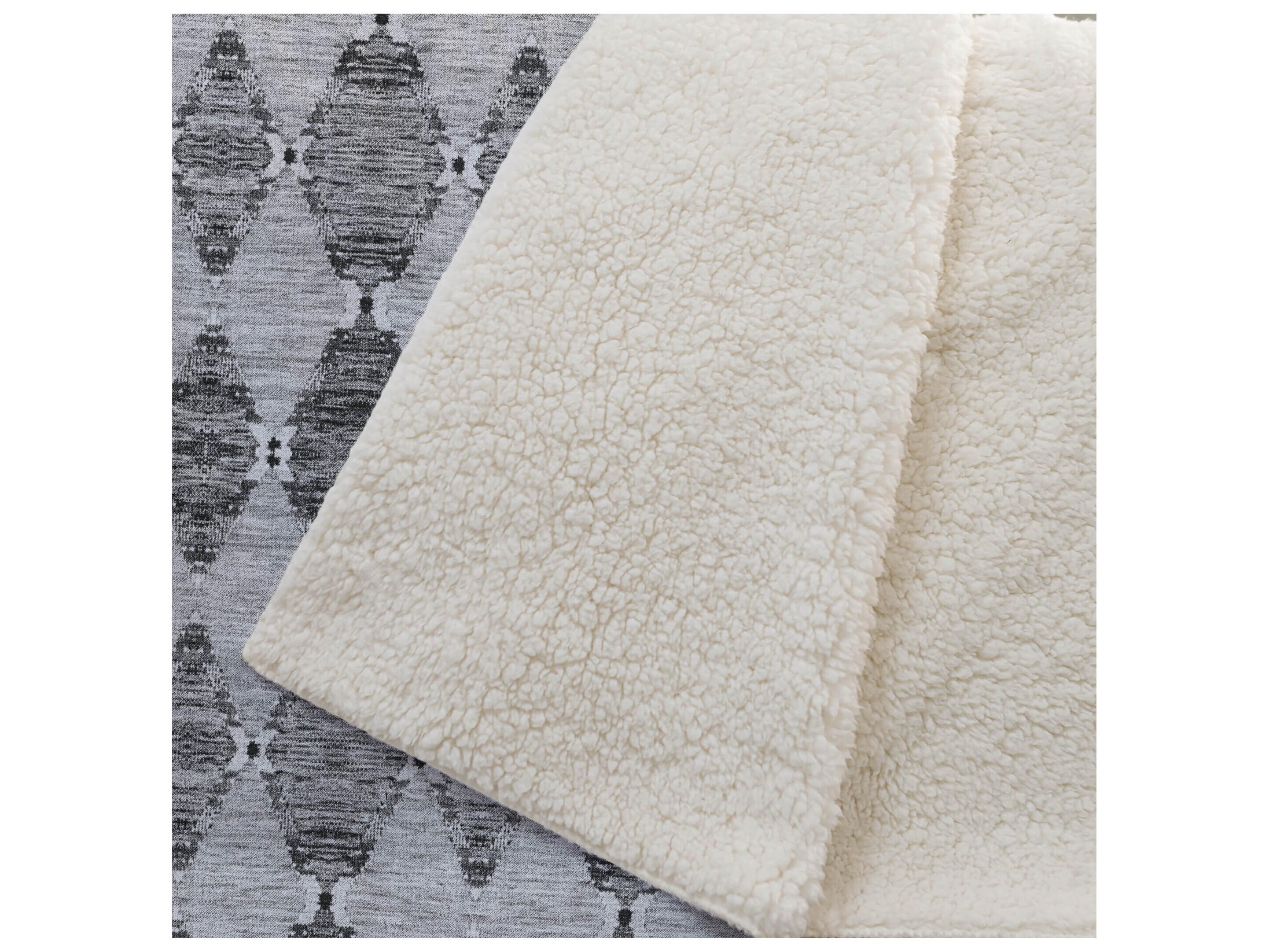 Dalyn Sherpa Gray Polyester Throw