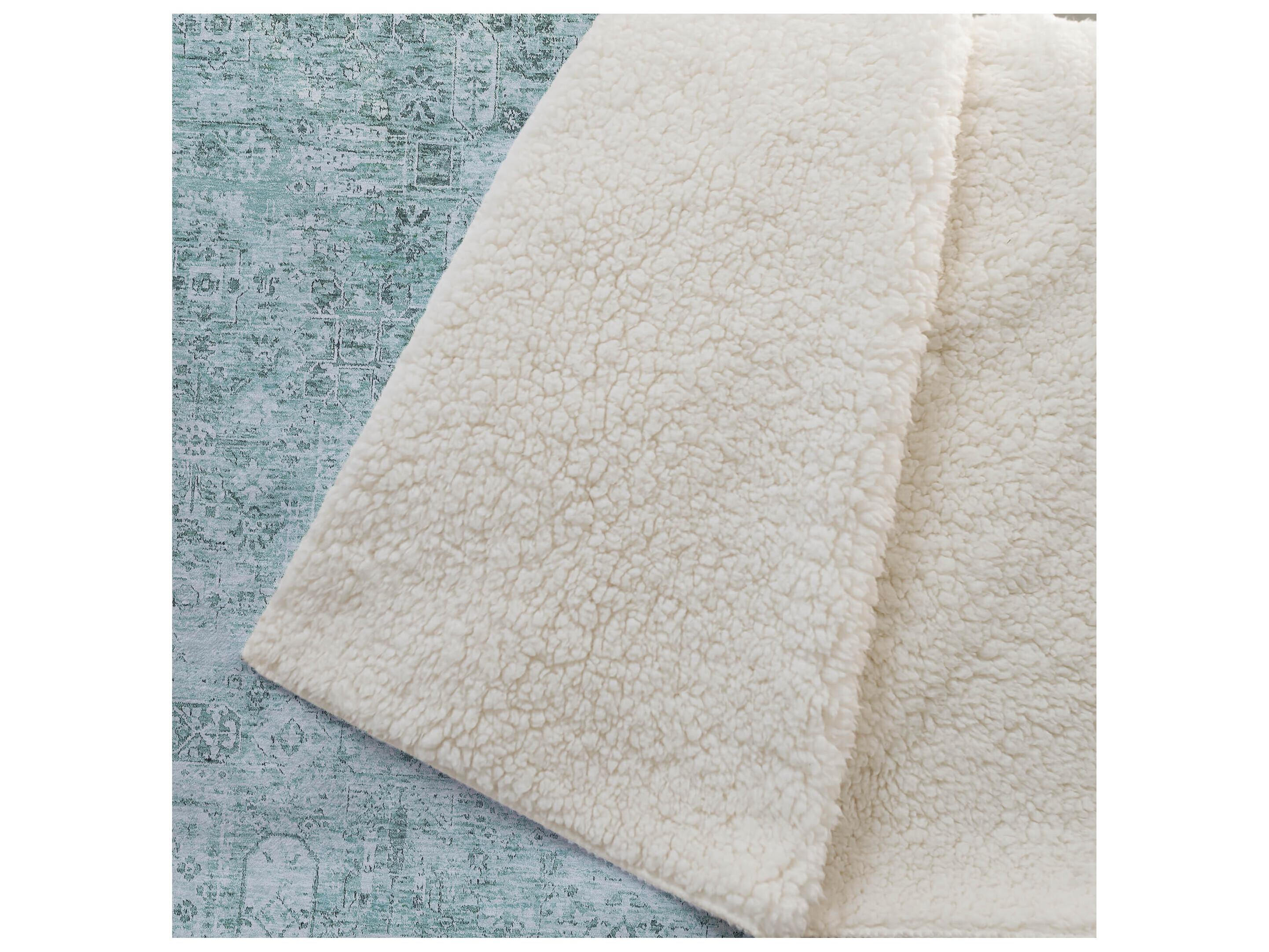 Dalyn Sherpa Teal Polyester Throw