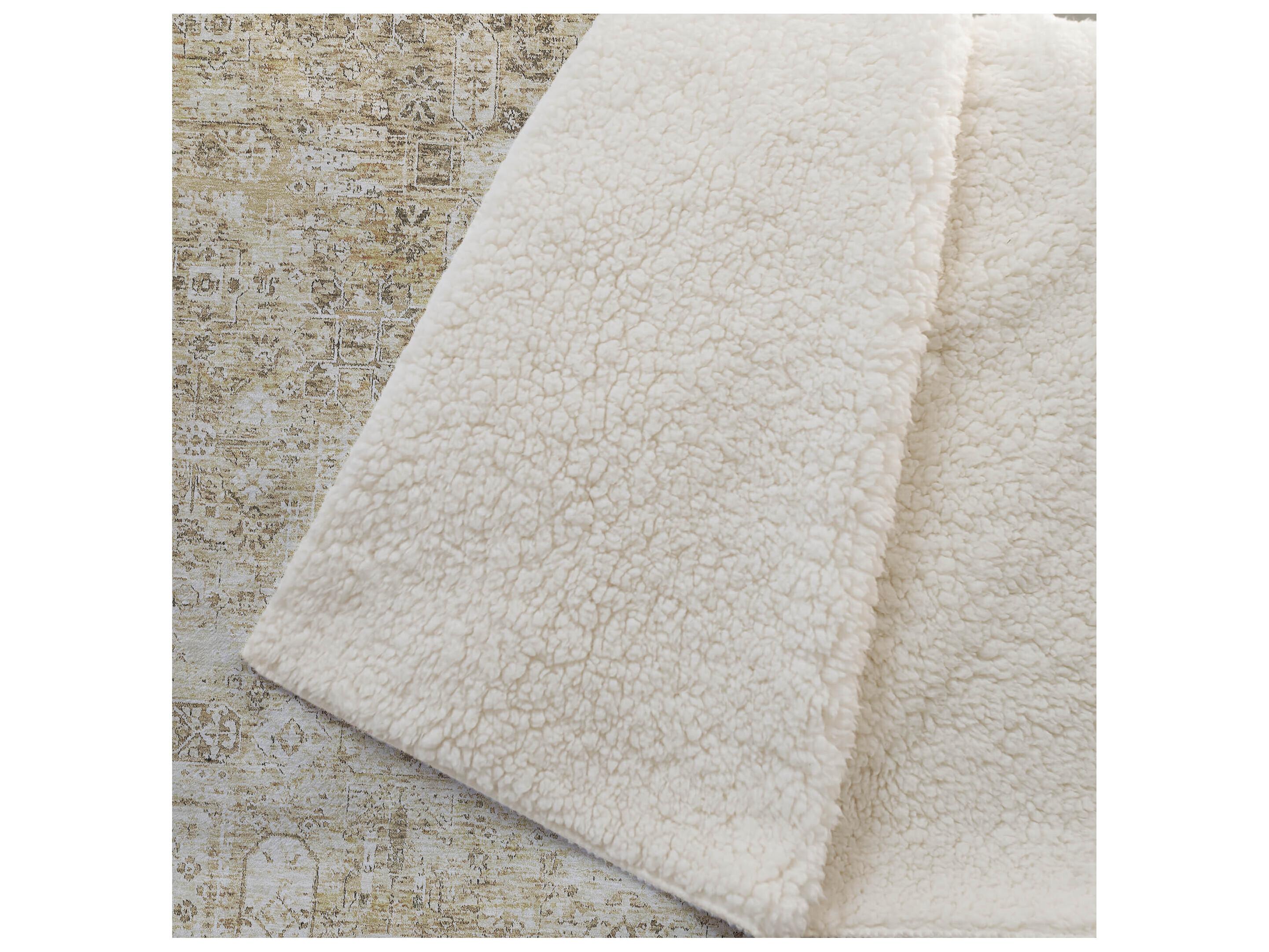 Dalyn Sherpa Gold Polyester Throw