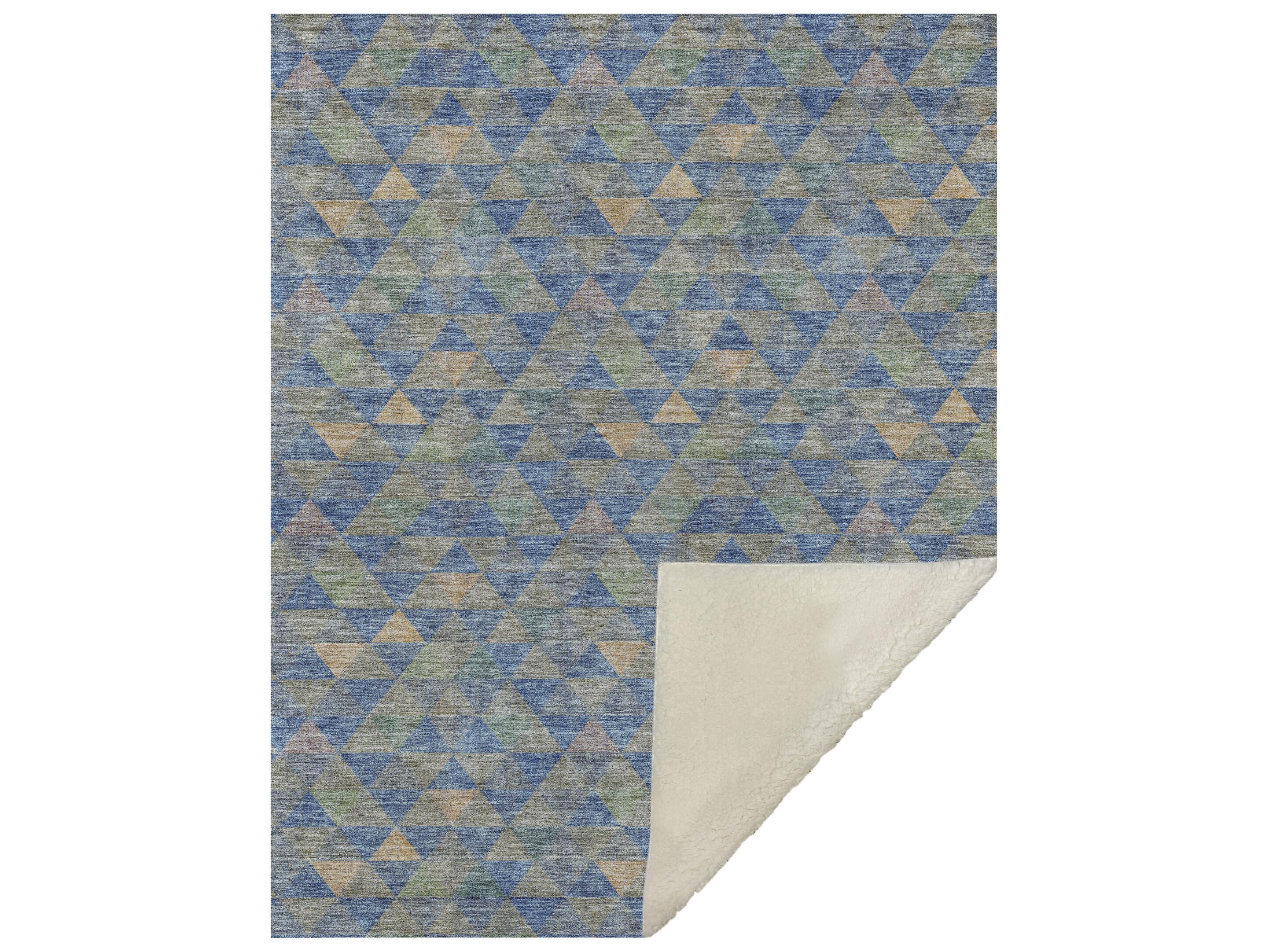 Dalyn Sherpa Blue Polyester Throw