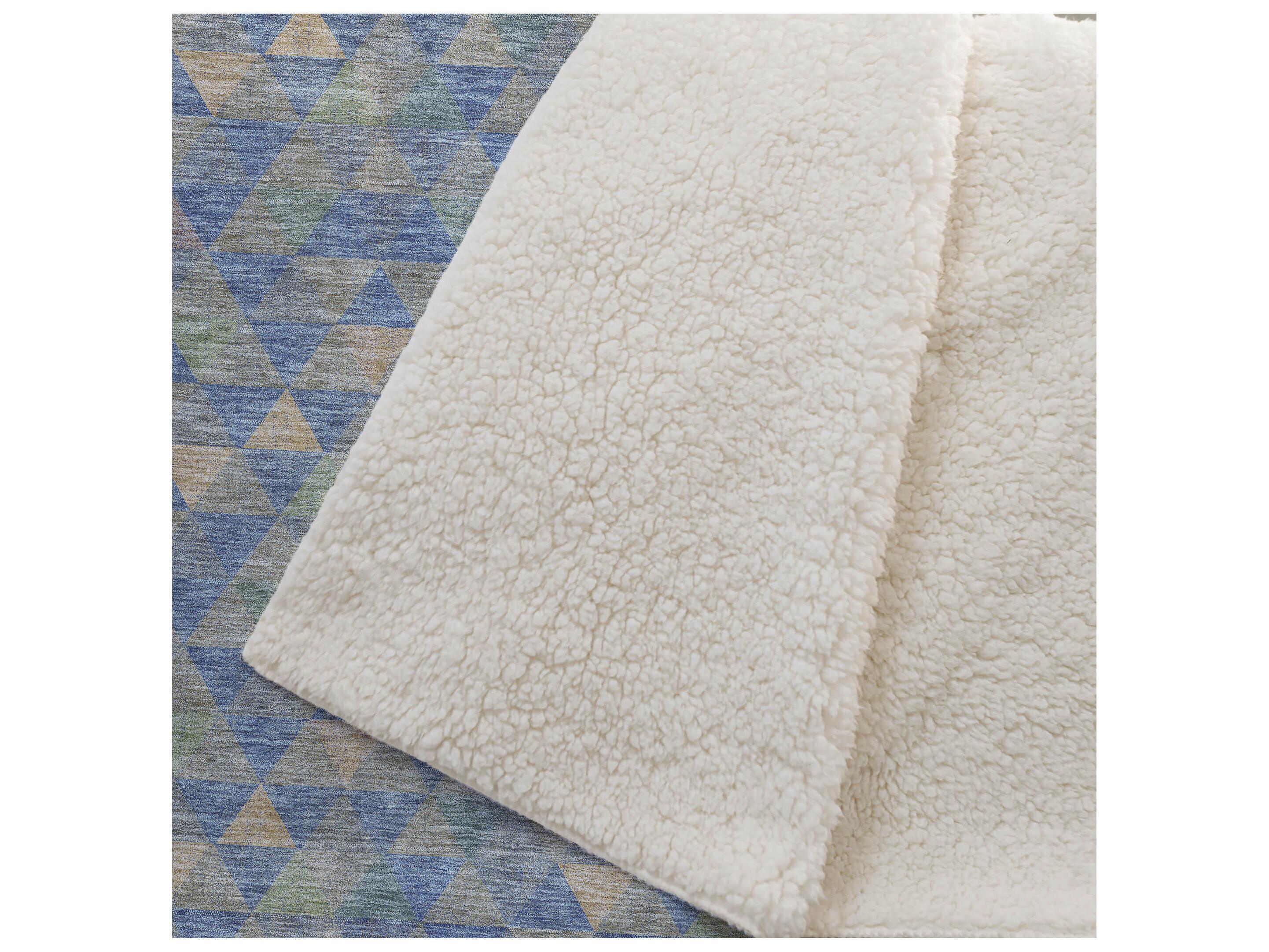 Dalyn Sherpa Blue Polyester Throw