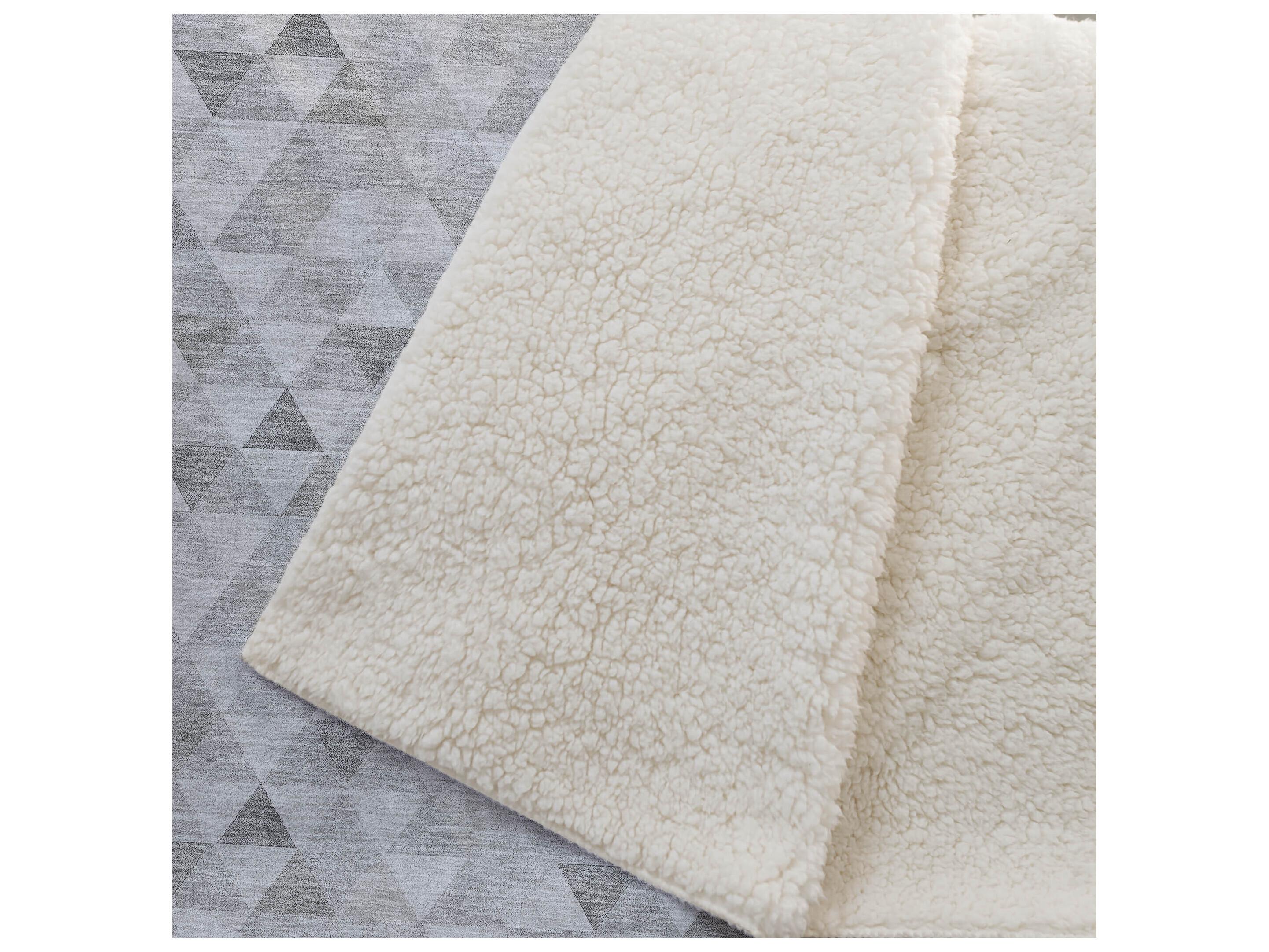 Dalyn Sherpa Gray Polyester Throw