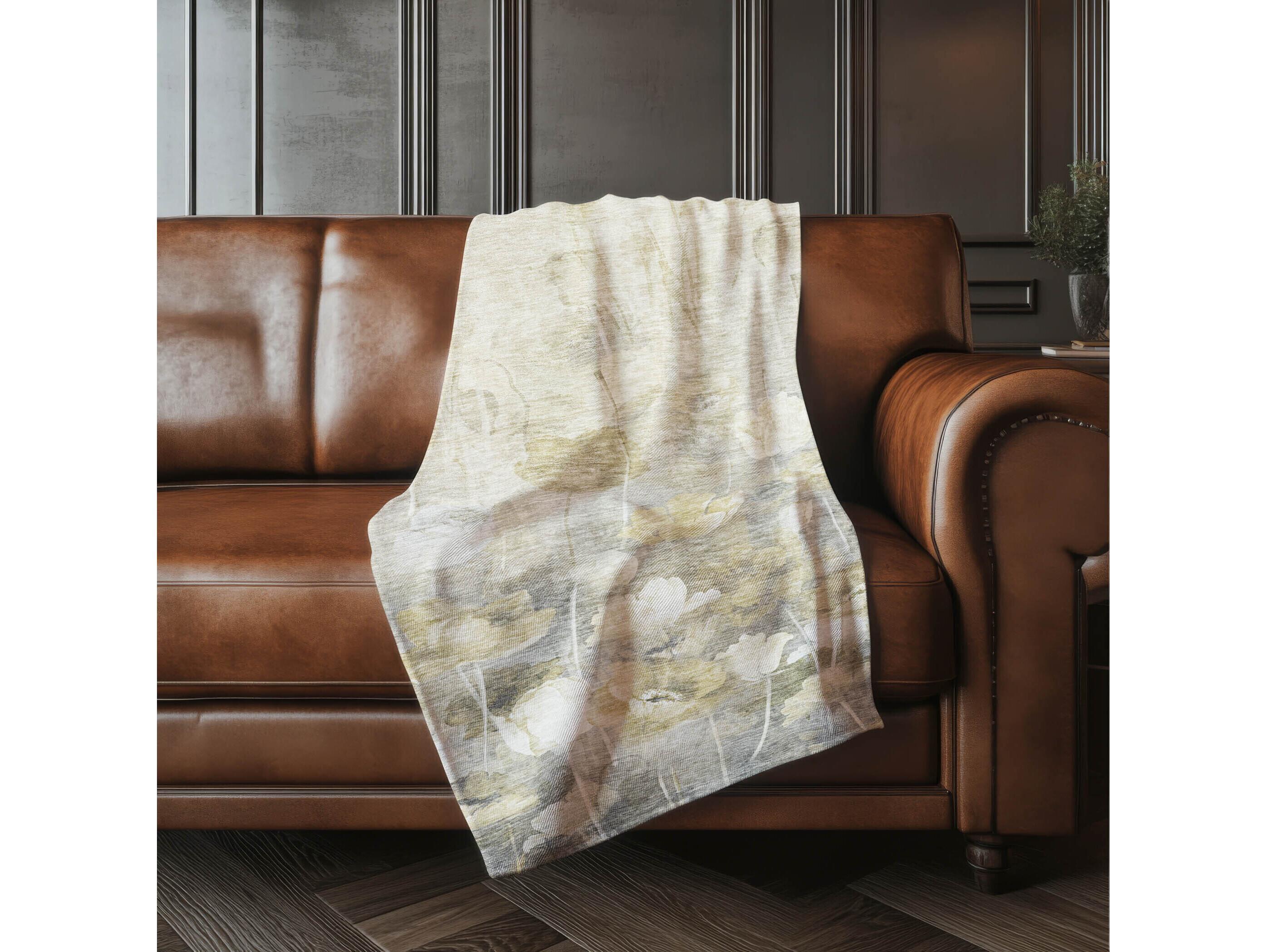 Dalyn Sherpa Brown Polyester Throw