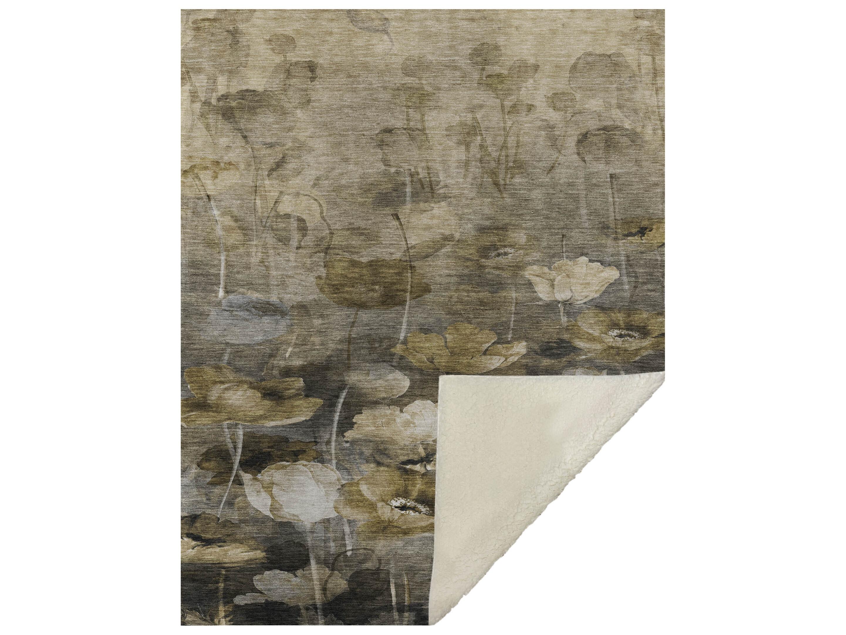 Dalyn Sherpa Brown Polyester Throw