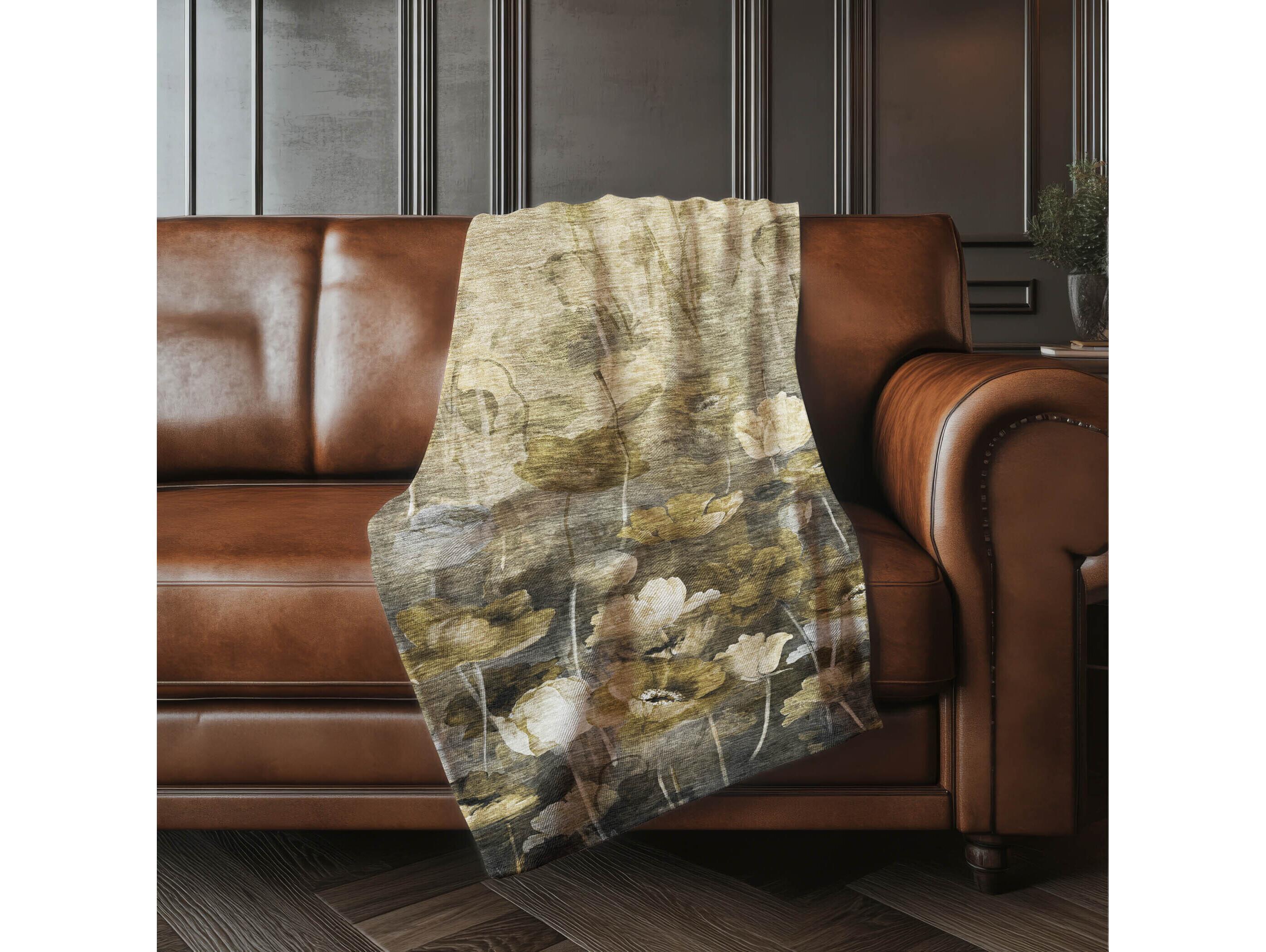 Dalyn Sherpa Brown Polyester Throw