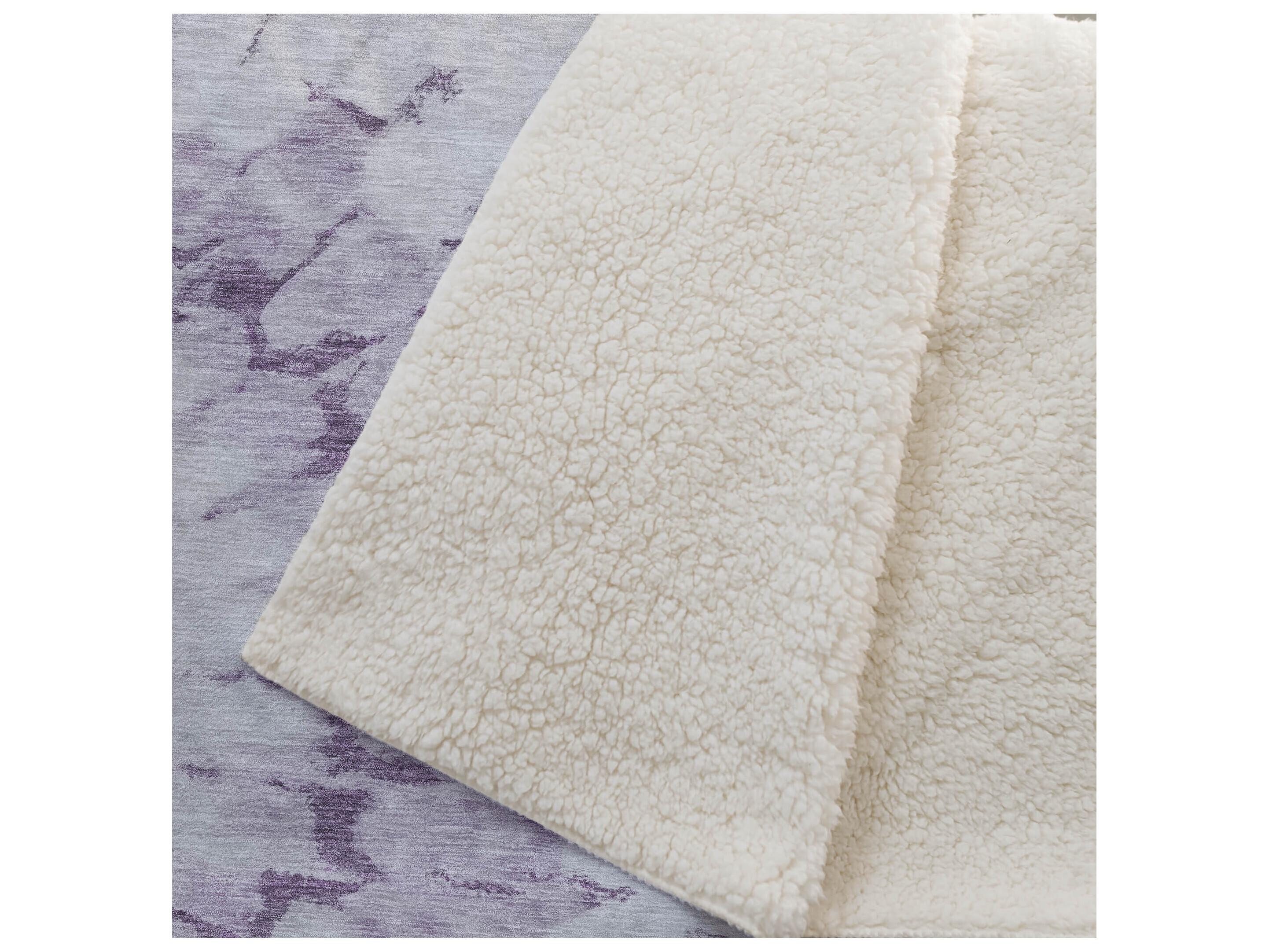 Dalyn Sherpa Purple Polyester Throw