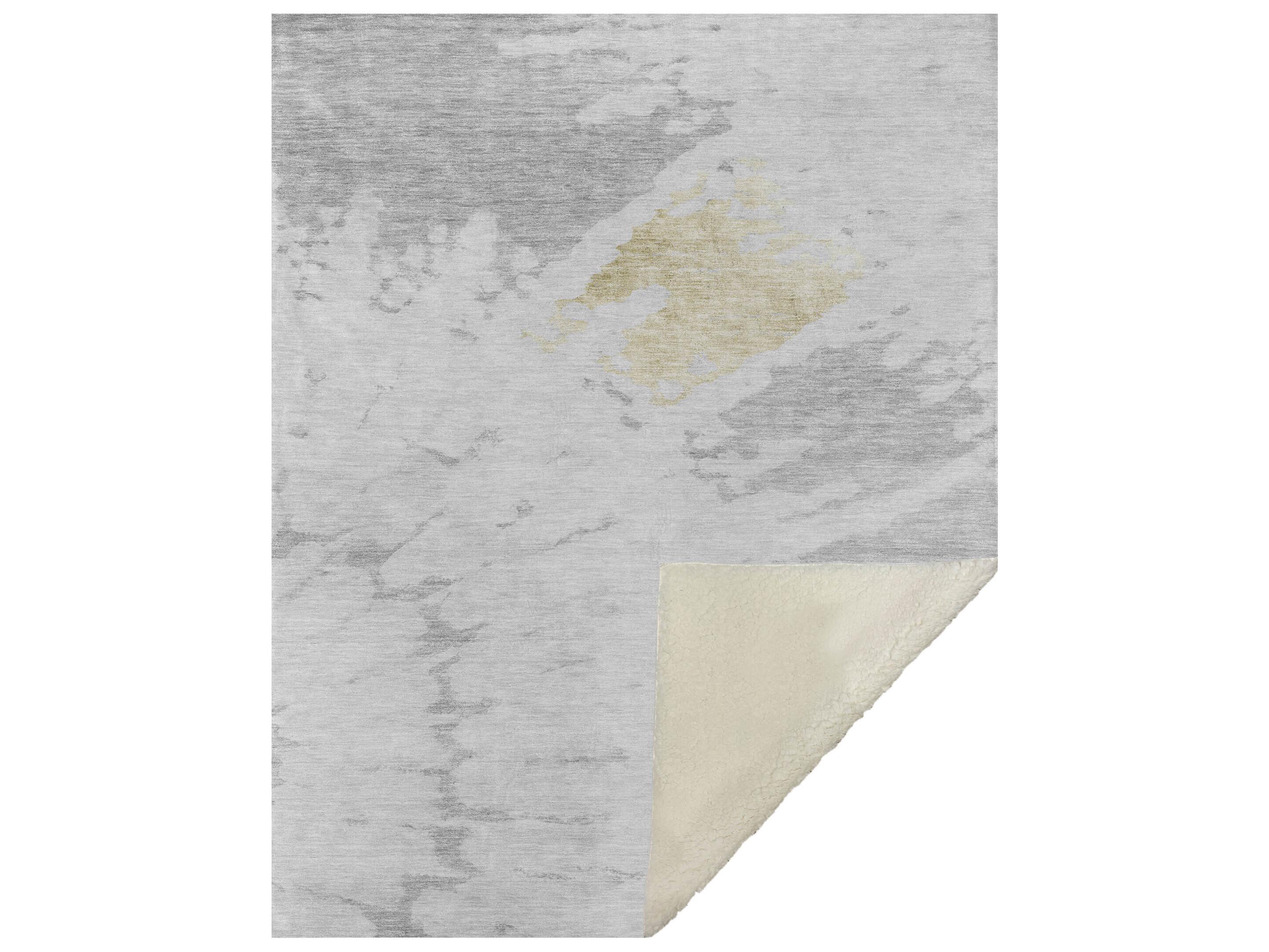 Dalyn Sherpa Gray Polyester Throw