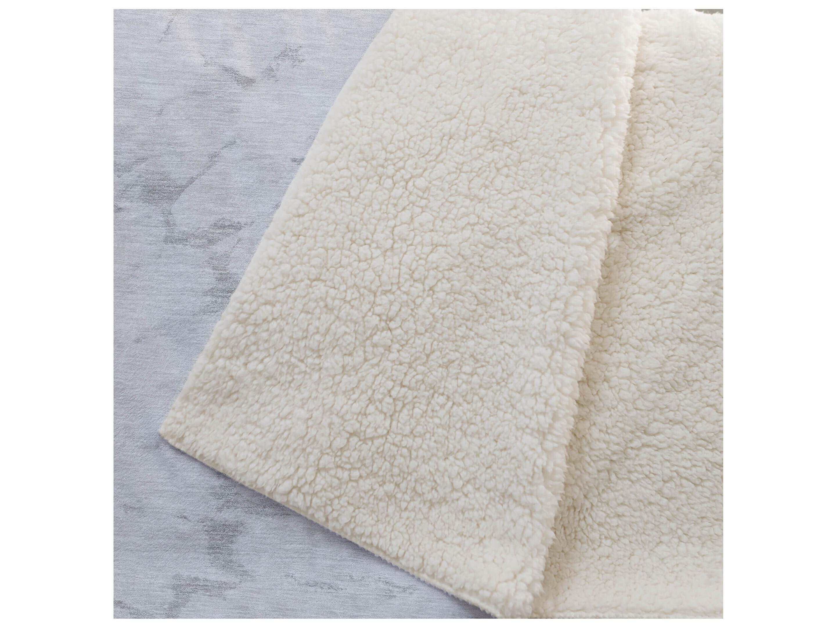 Dalyn Sherpa Gray Polyester Throw