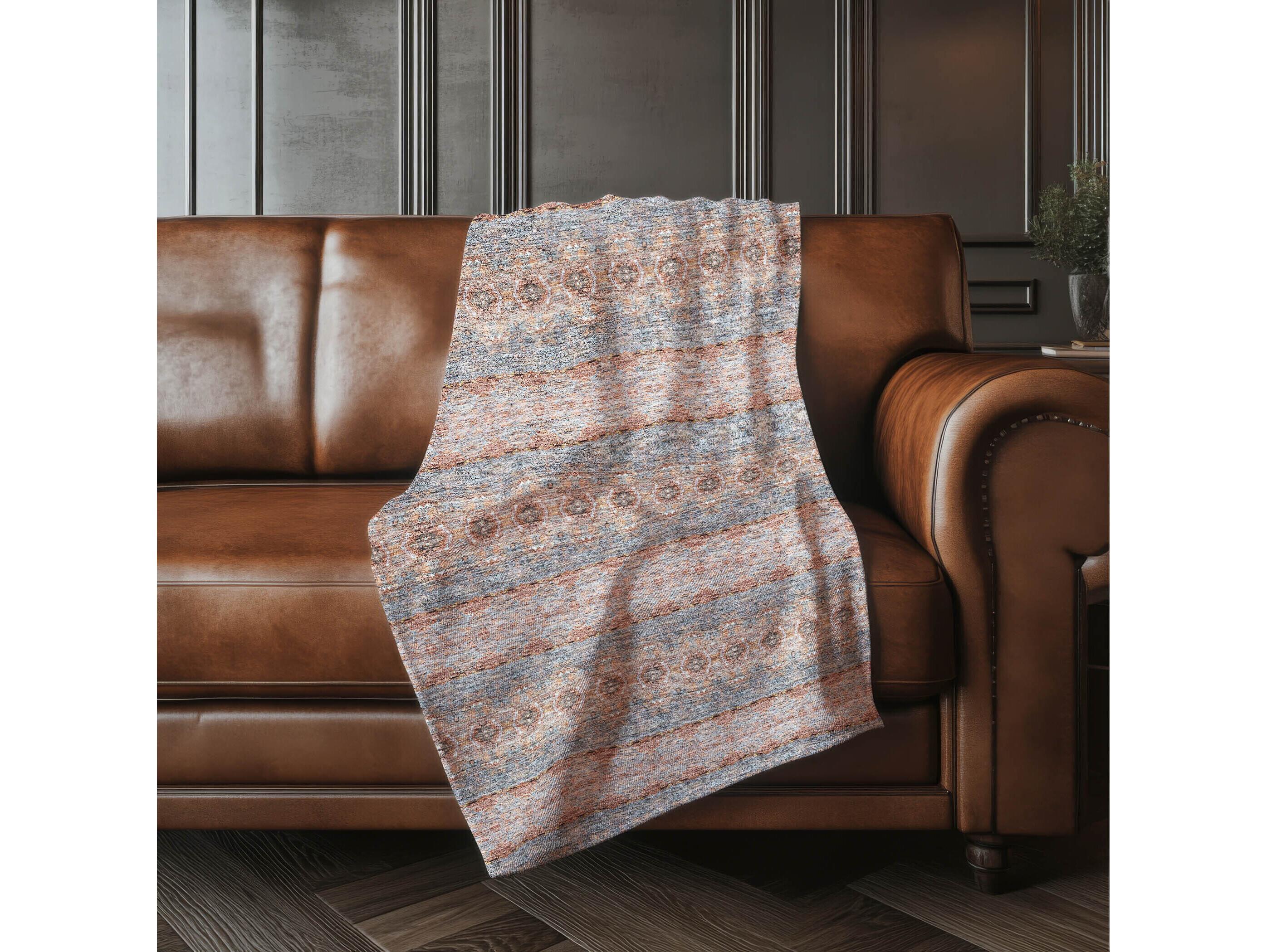 Dalyn Sherpa Orange Polyester Throw