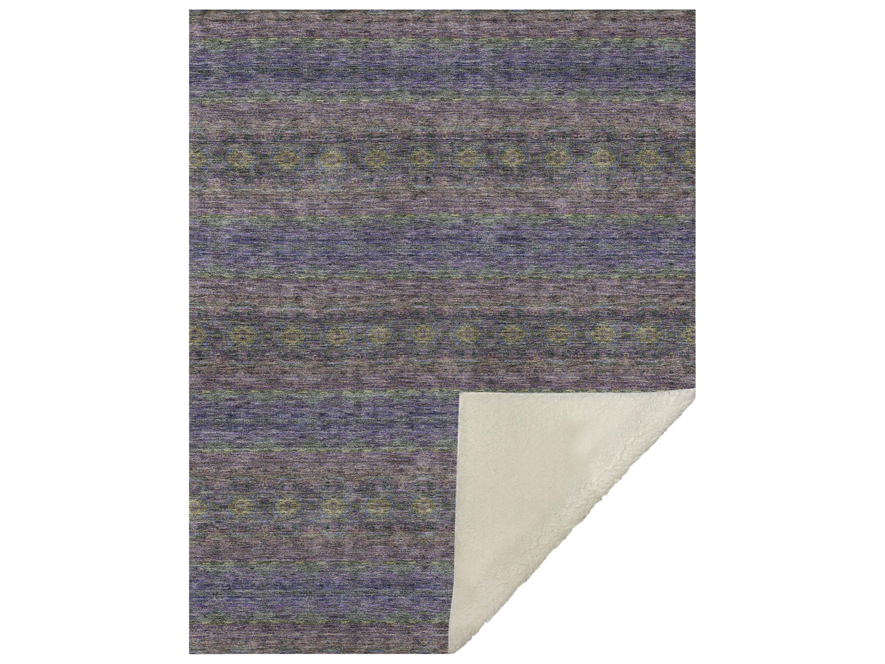 Dalyn Sherpa Purple Polyester Throw