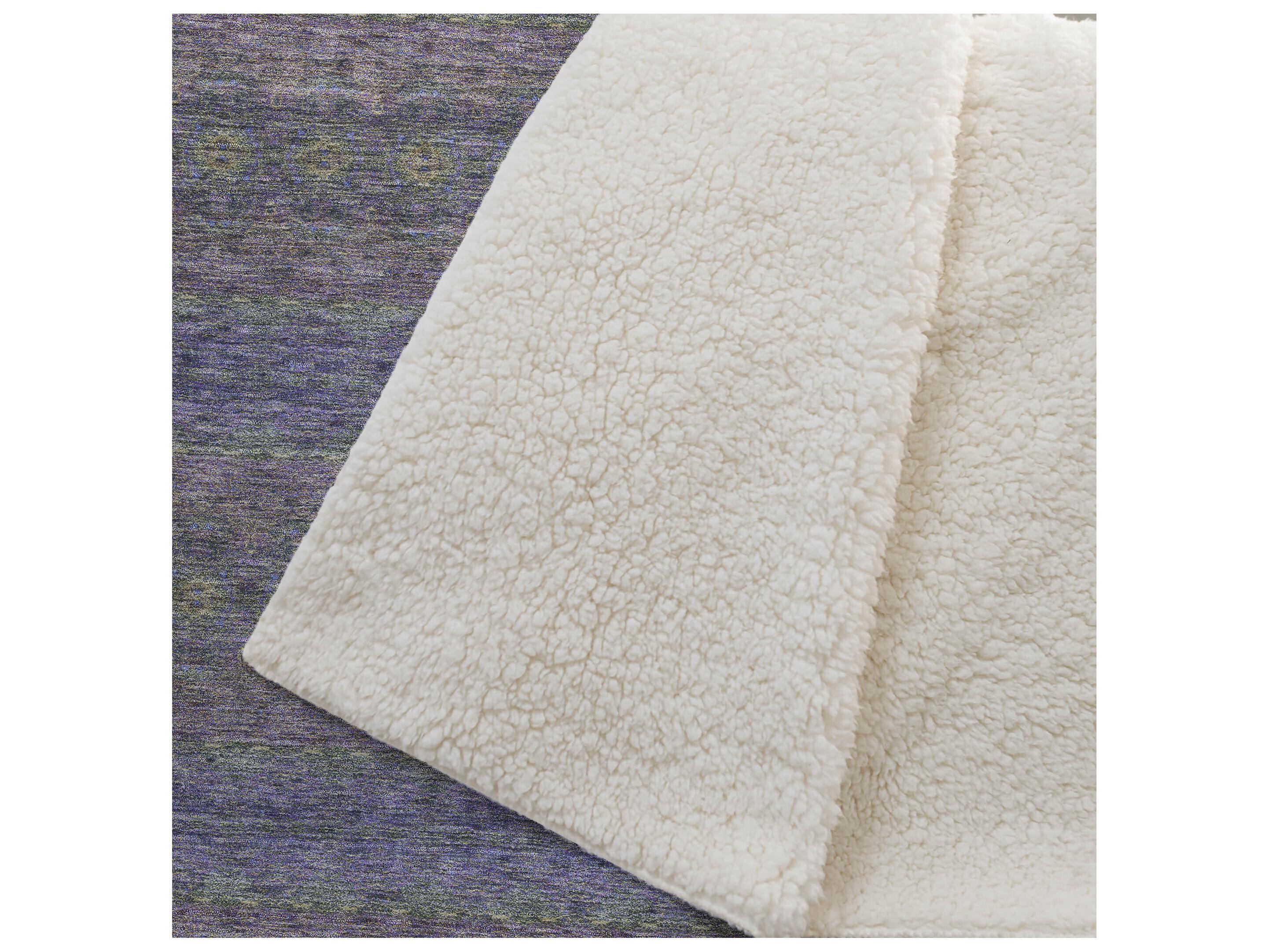 Dalyn Sherpa Purple Polyester Throw