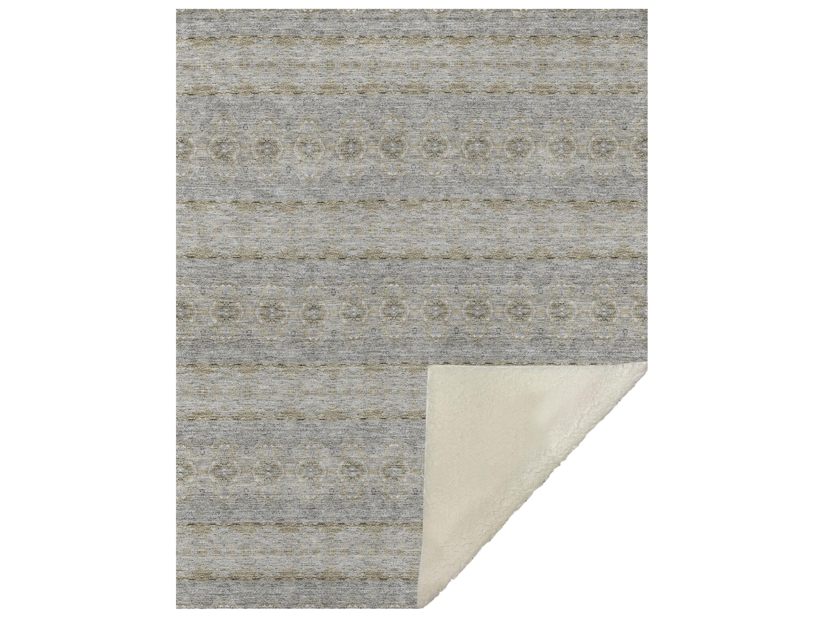 Dalyn Sherpa Gray Polyester Throw