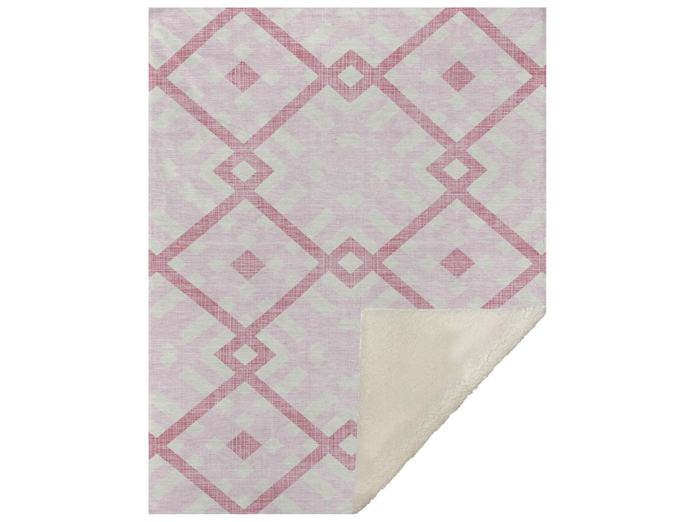 Dalyn Sherpa Pink Polyester Throw