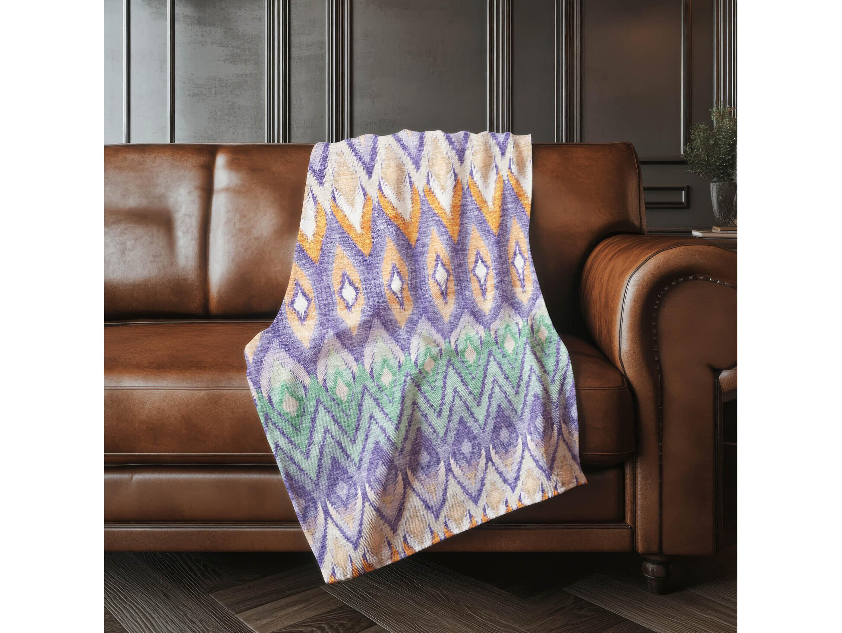 Dalyn Sherpa Purple Polyester Throw
