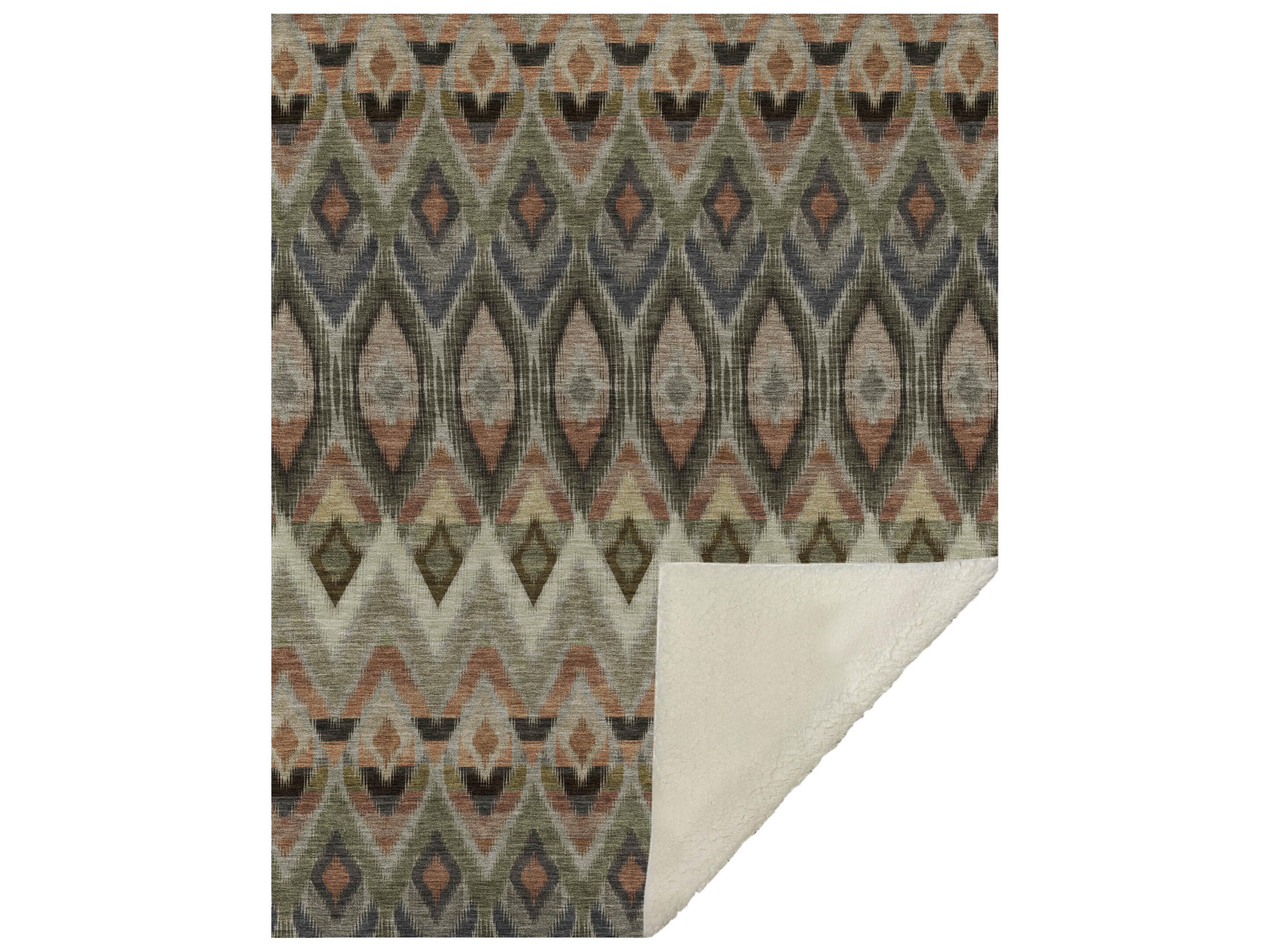 Dalyn Sherpa Brown Polyester Throw