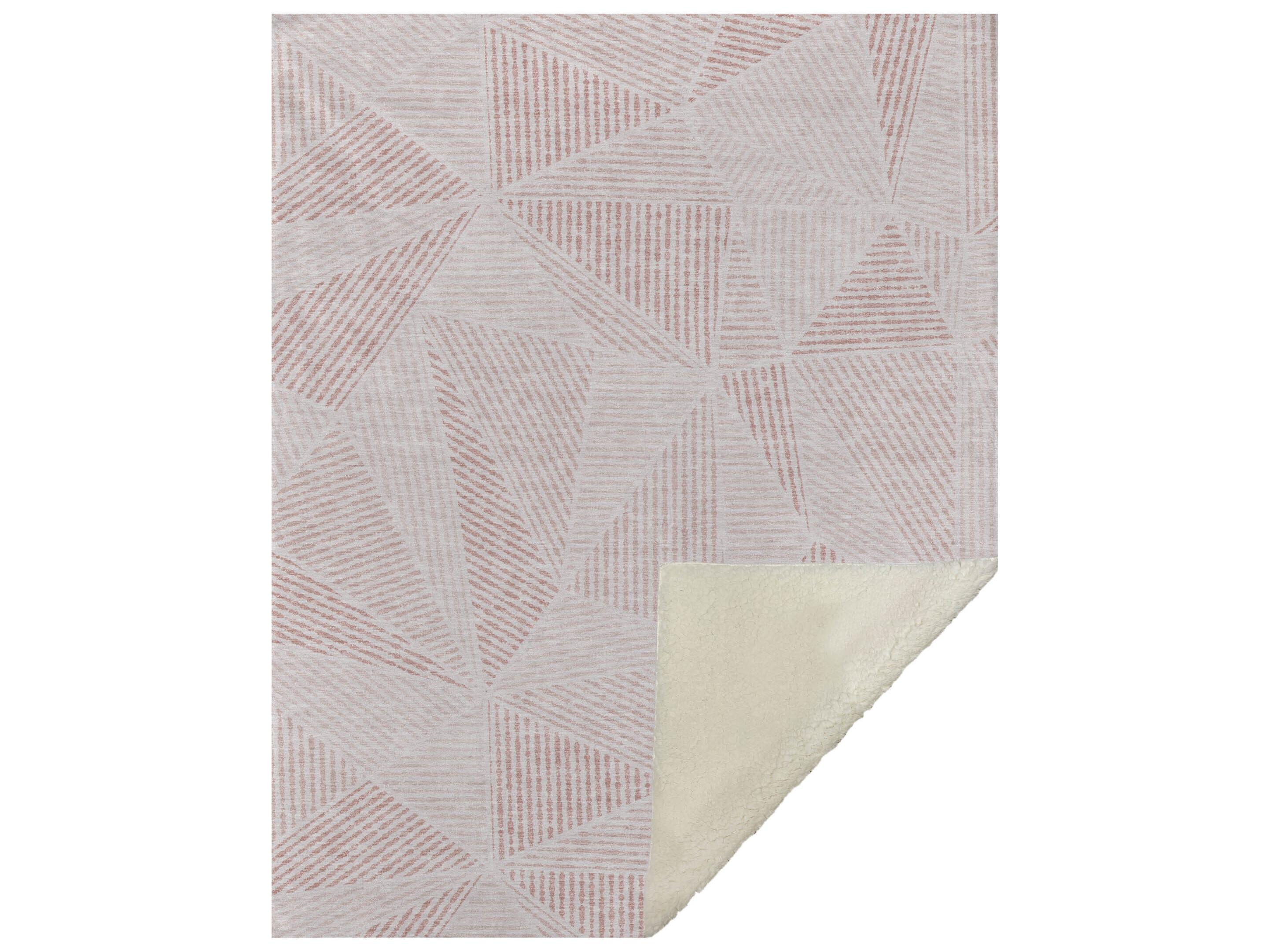 Dalyn Sherpa Pink Polyester Throw