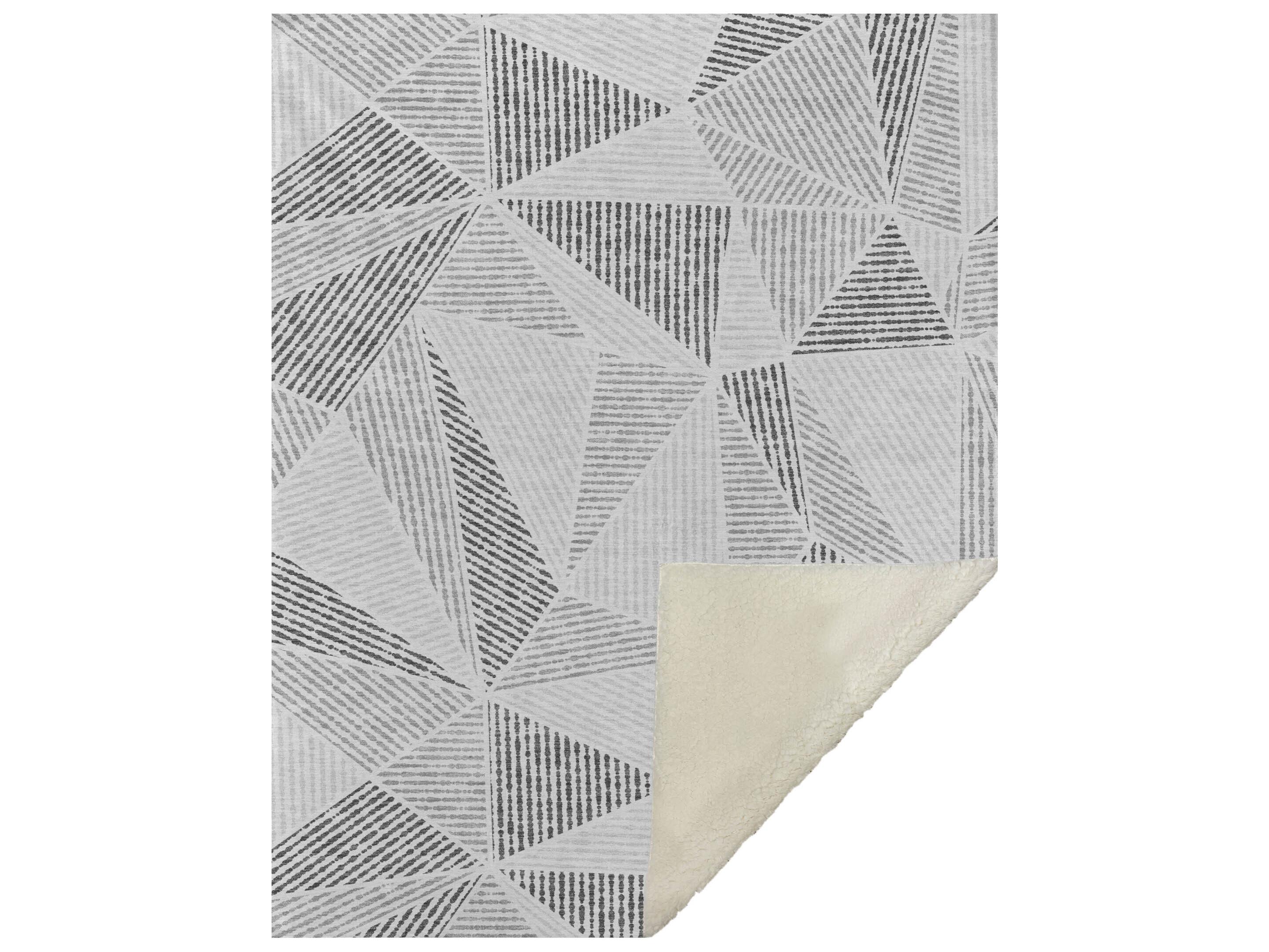 Dalyn Sherpa Gray Polyester Throw