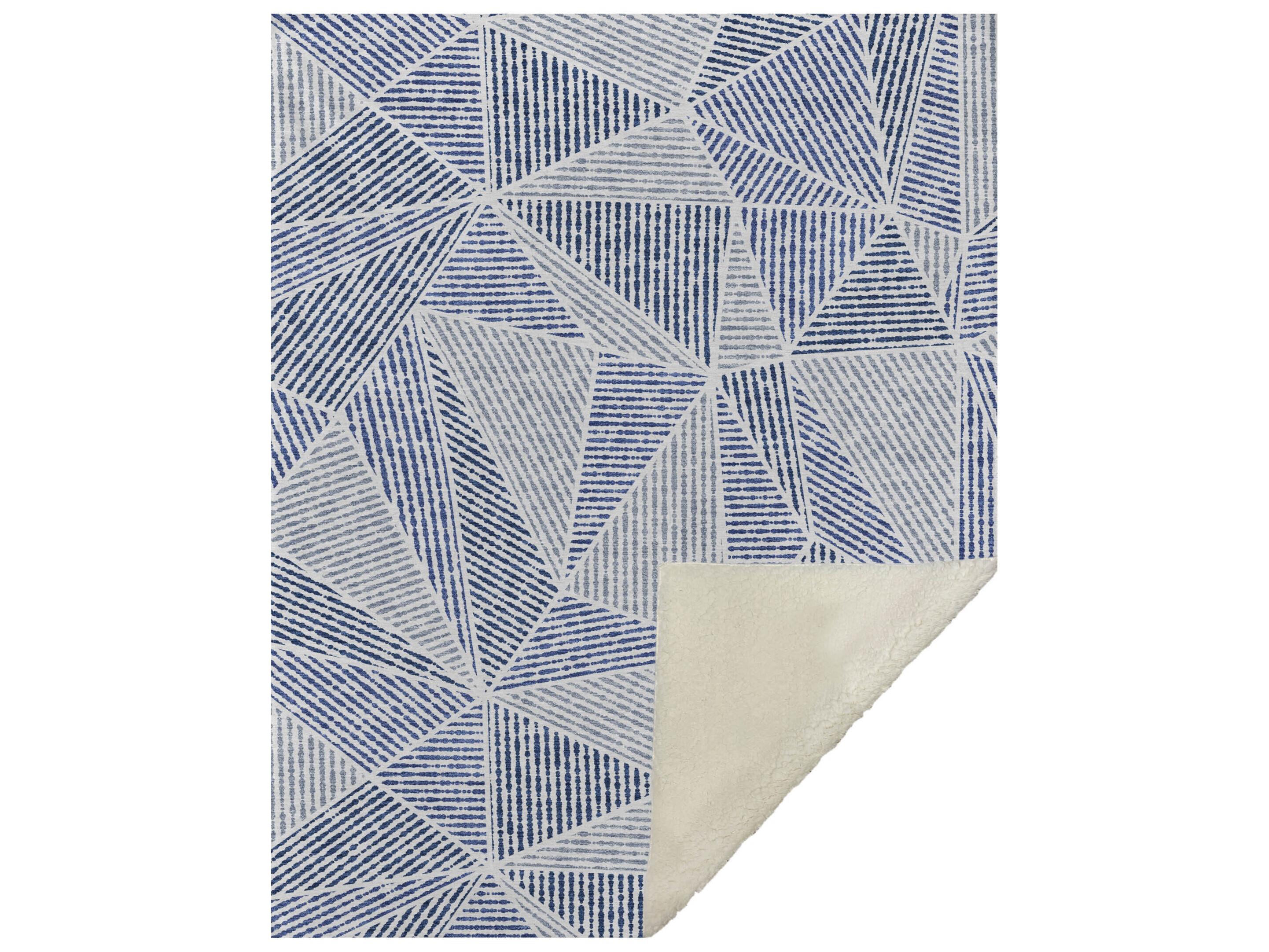 Dalyn Sherpa Blue Polyester Throw