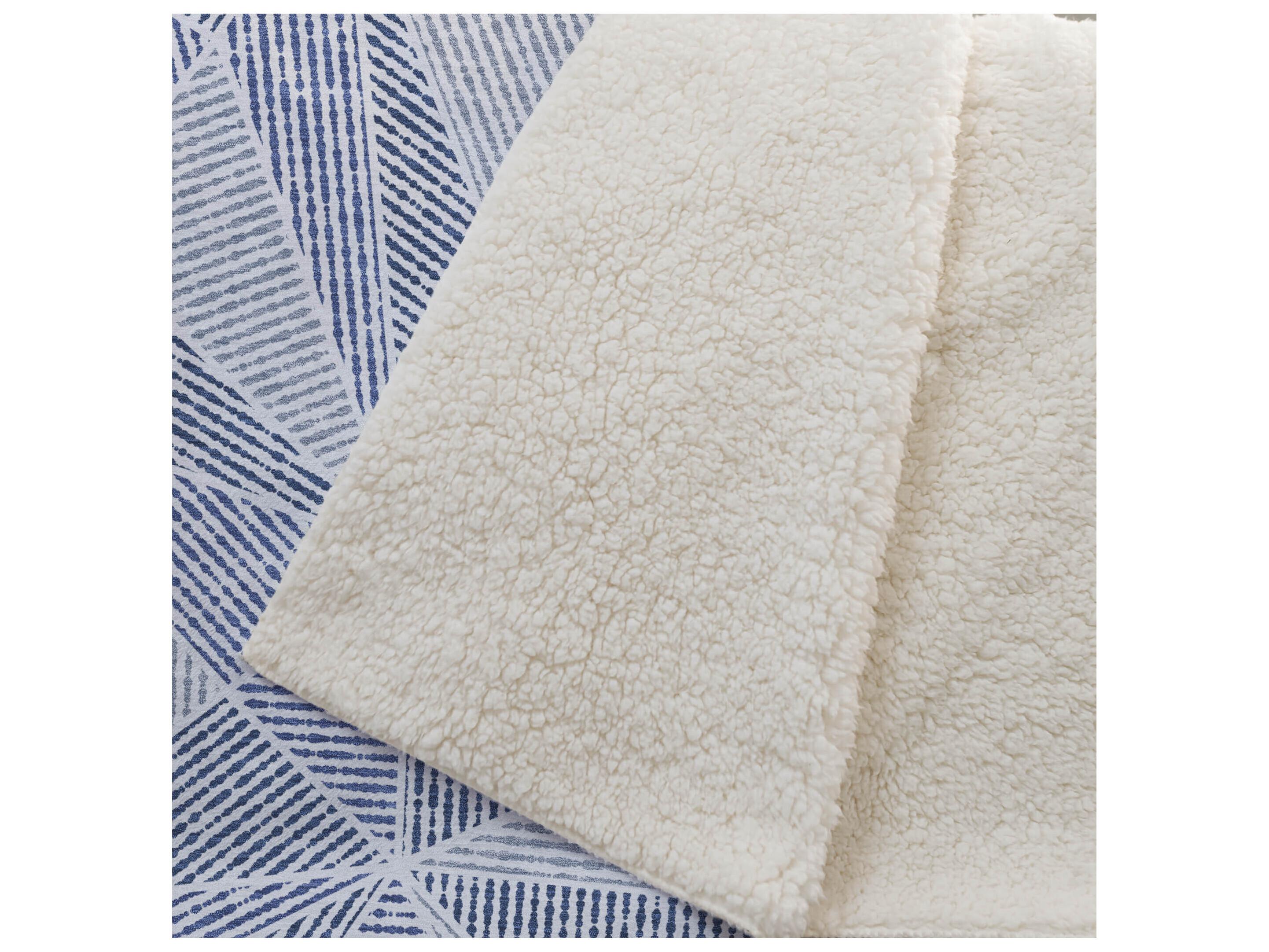 Dalyn Sherpa Blue Polyester Throw