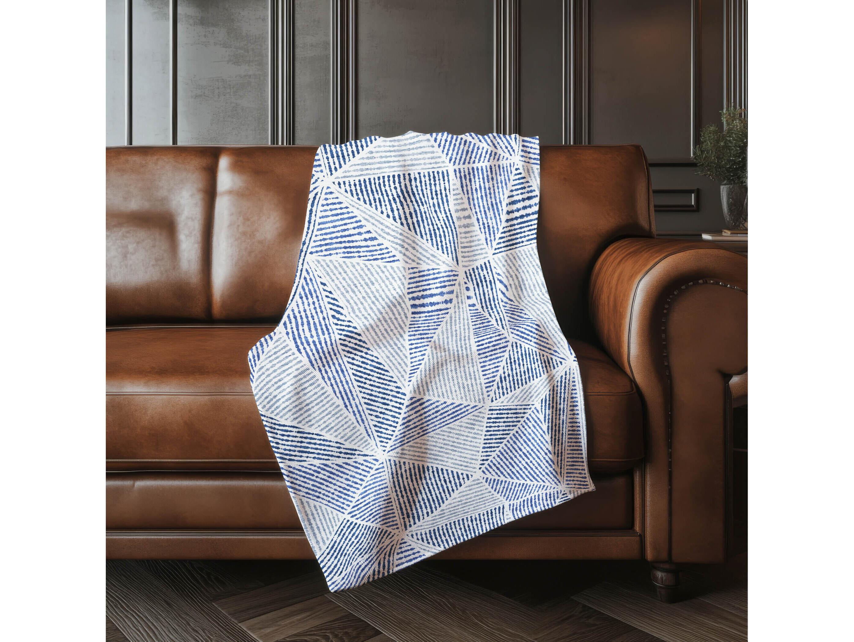 Dalyn Sherpa Blue Polyester Throw