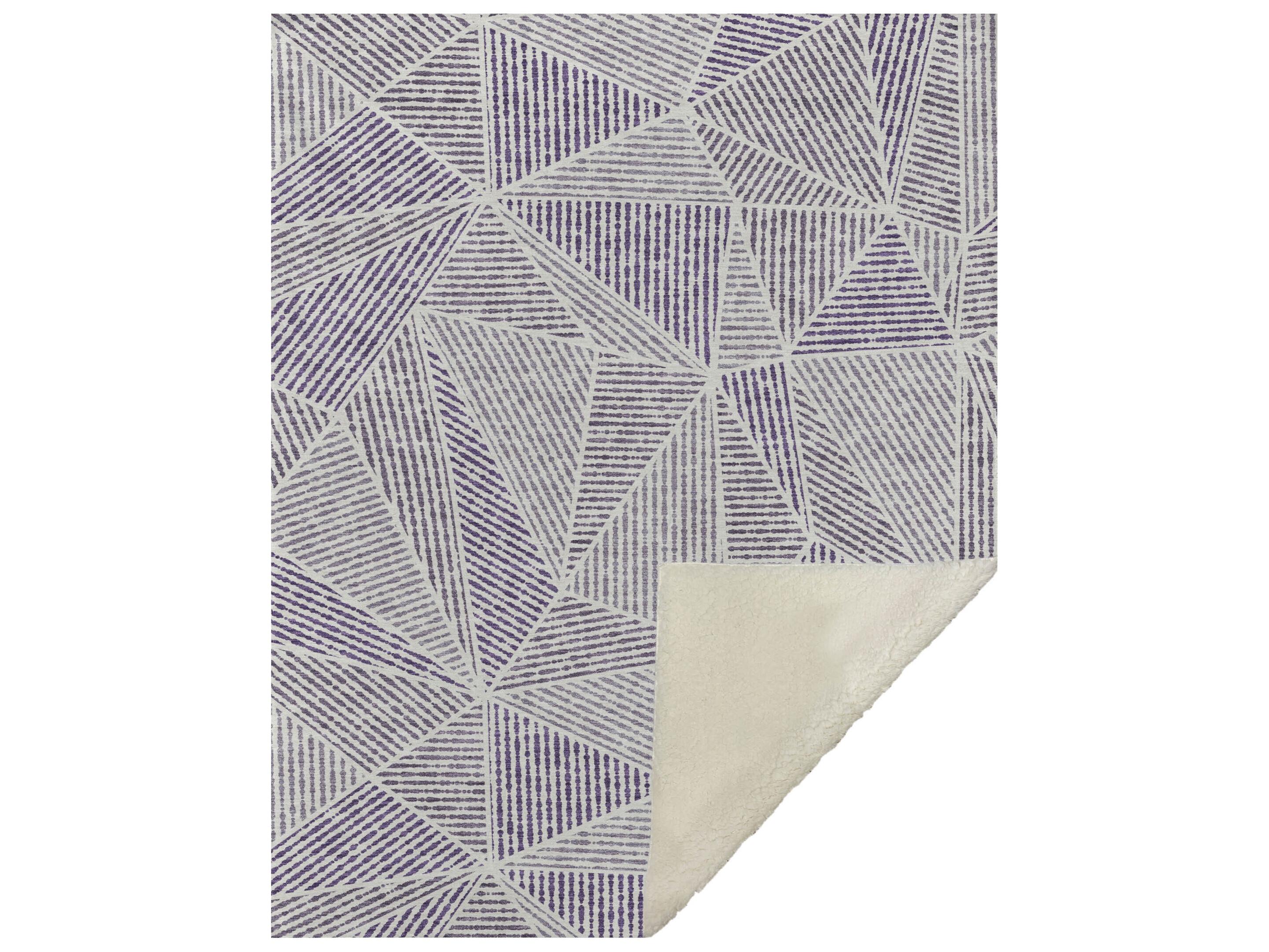 Dalyn Sherpa Purple Polyester Throw