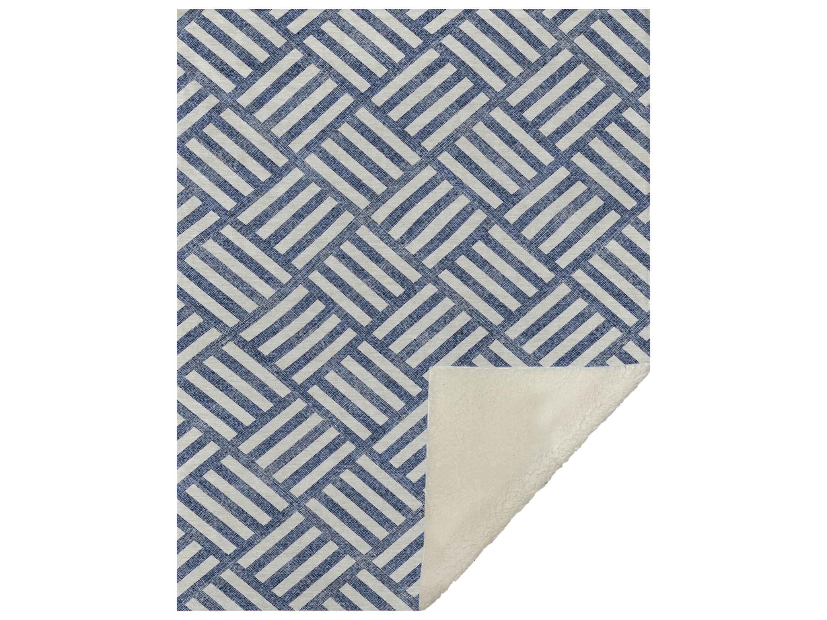 Dalyn Sherpa Blue Polyester Throw