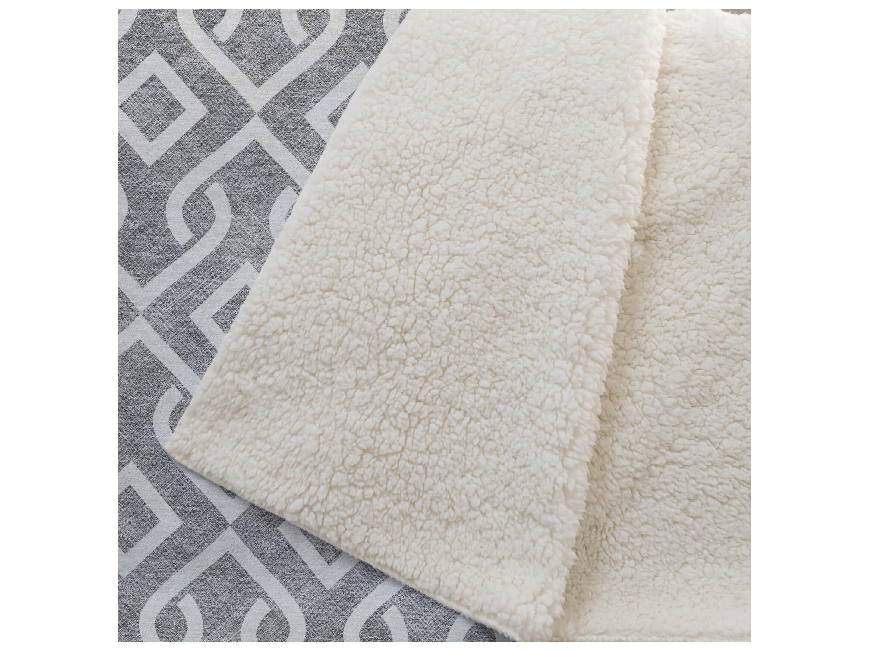 Dalyn Sherpa Gray Polyester Throw