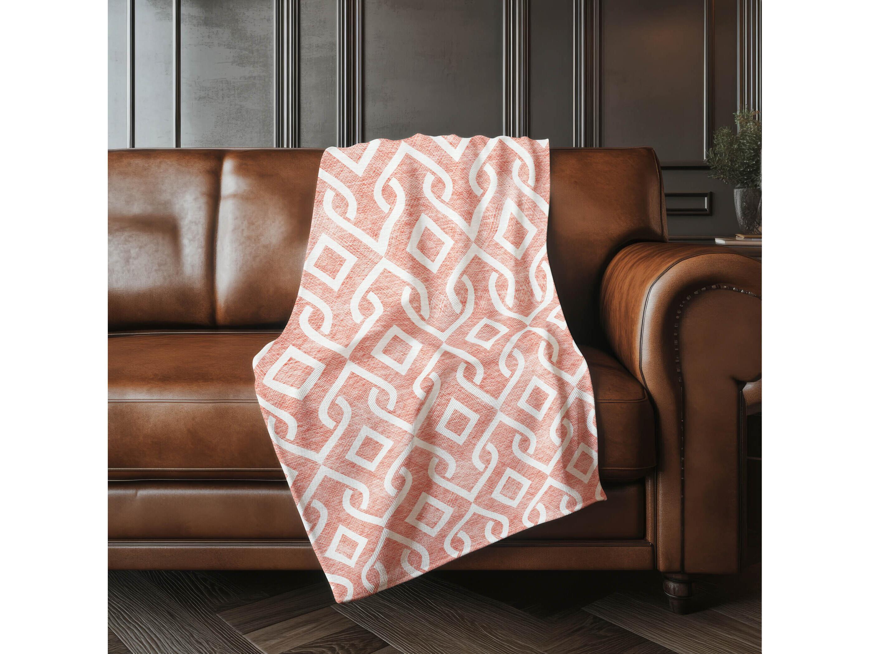 Dalyn Sherpa Orange Polyester Throw