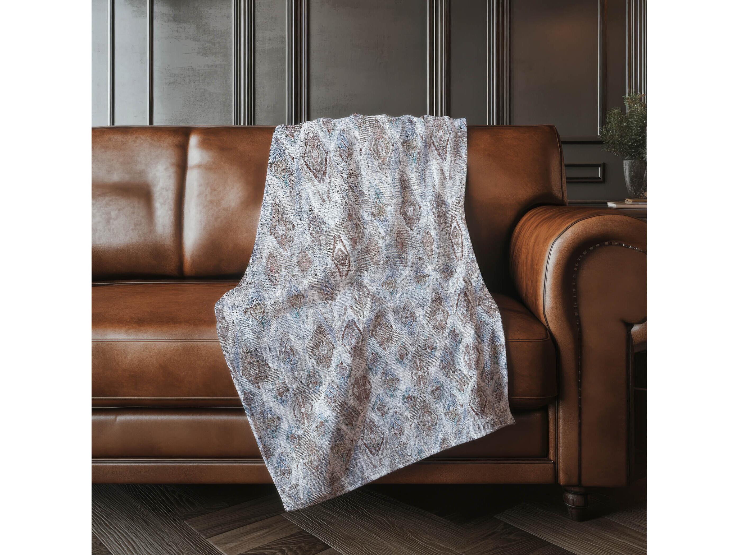 Dalyn Sherpa Blue Polyester Throw