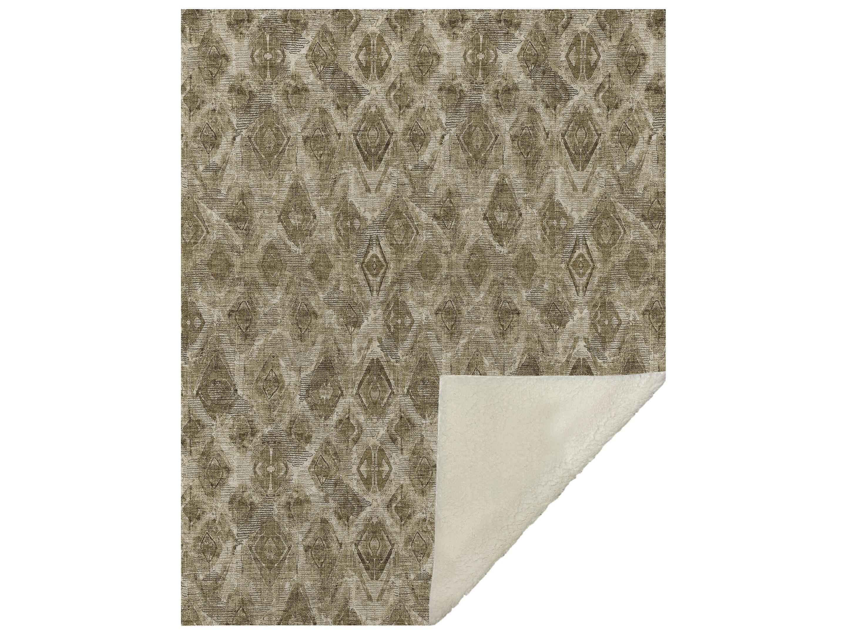 Dalyn Sherpa Brown Polyester Throw